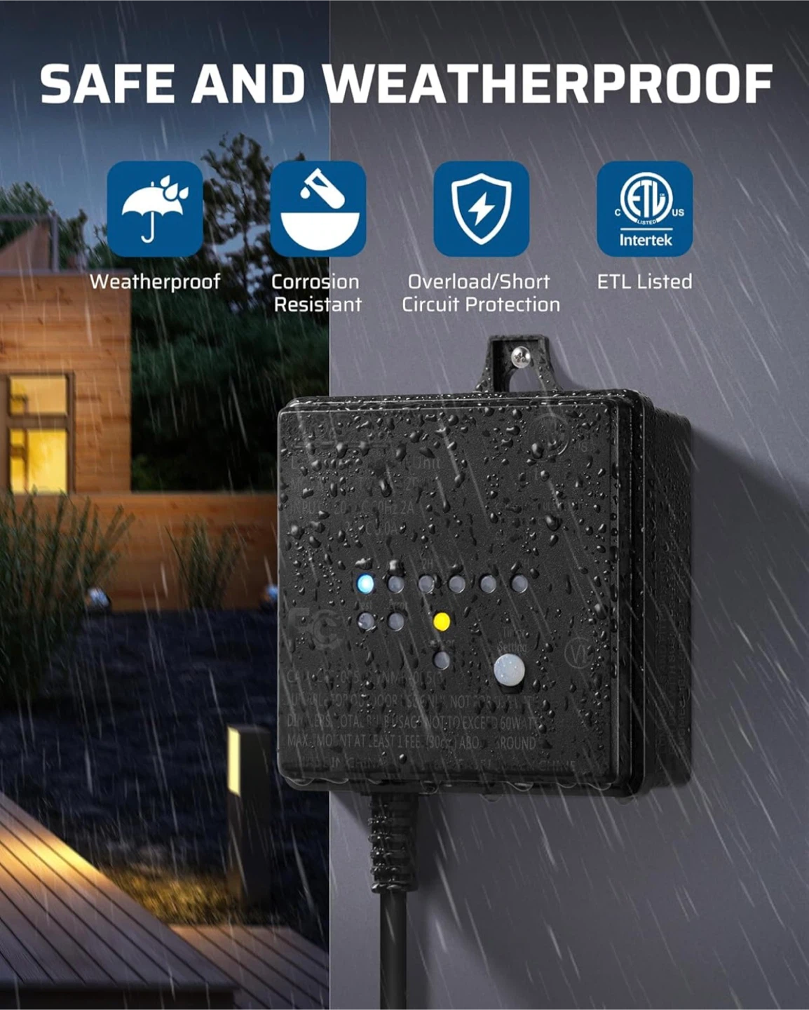 60W Outdoor Low Voltage Transformer with Timer and Photocell - photo 4