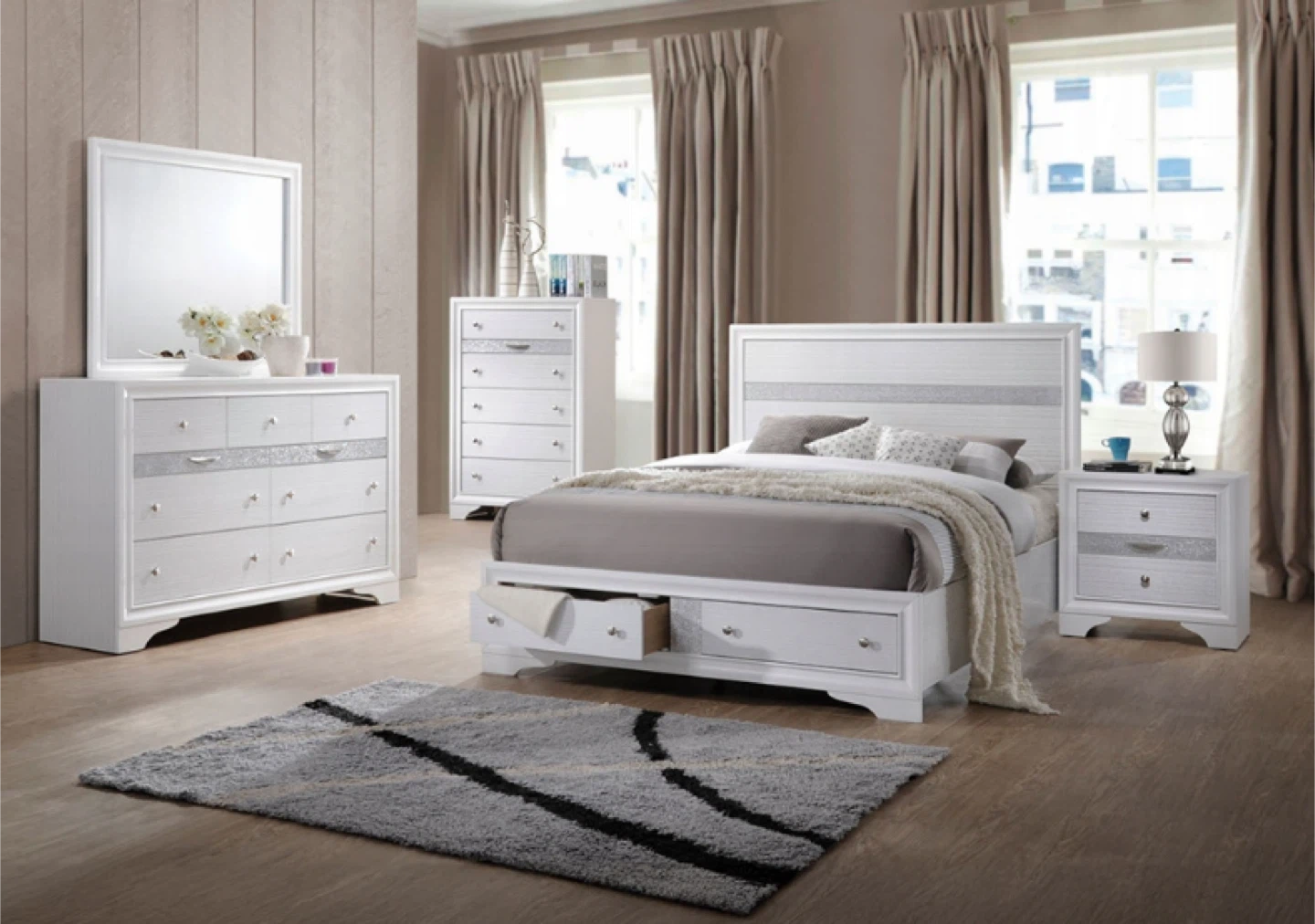 Bedroom Set - Bed, Dresser, Chest, Nightstand - photo 2