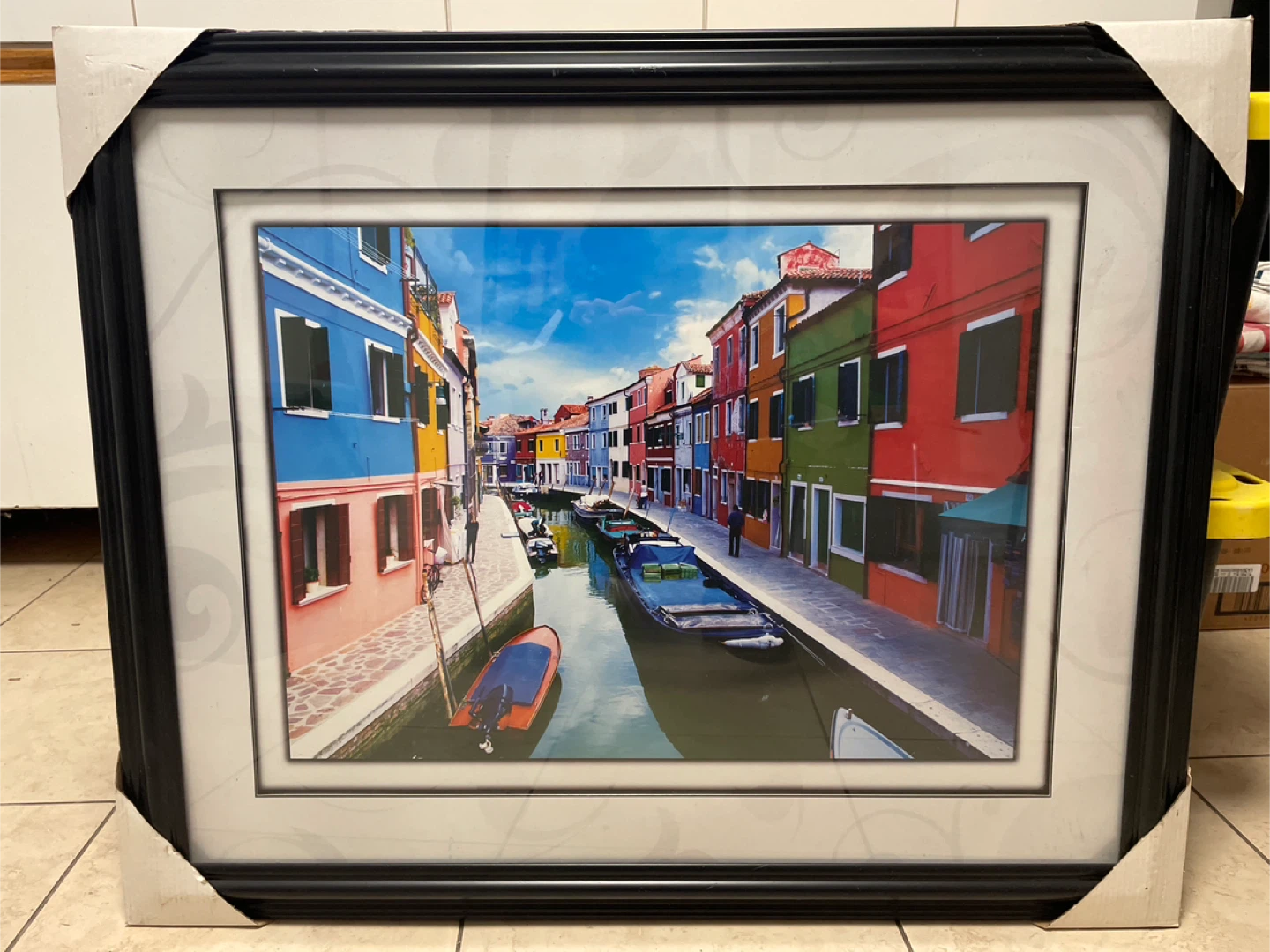 Framed Art Print - Colorful Venice Scene