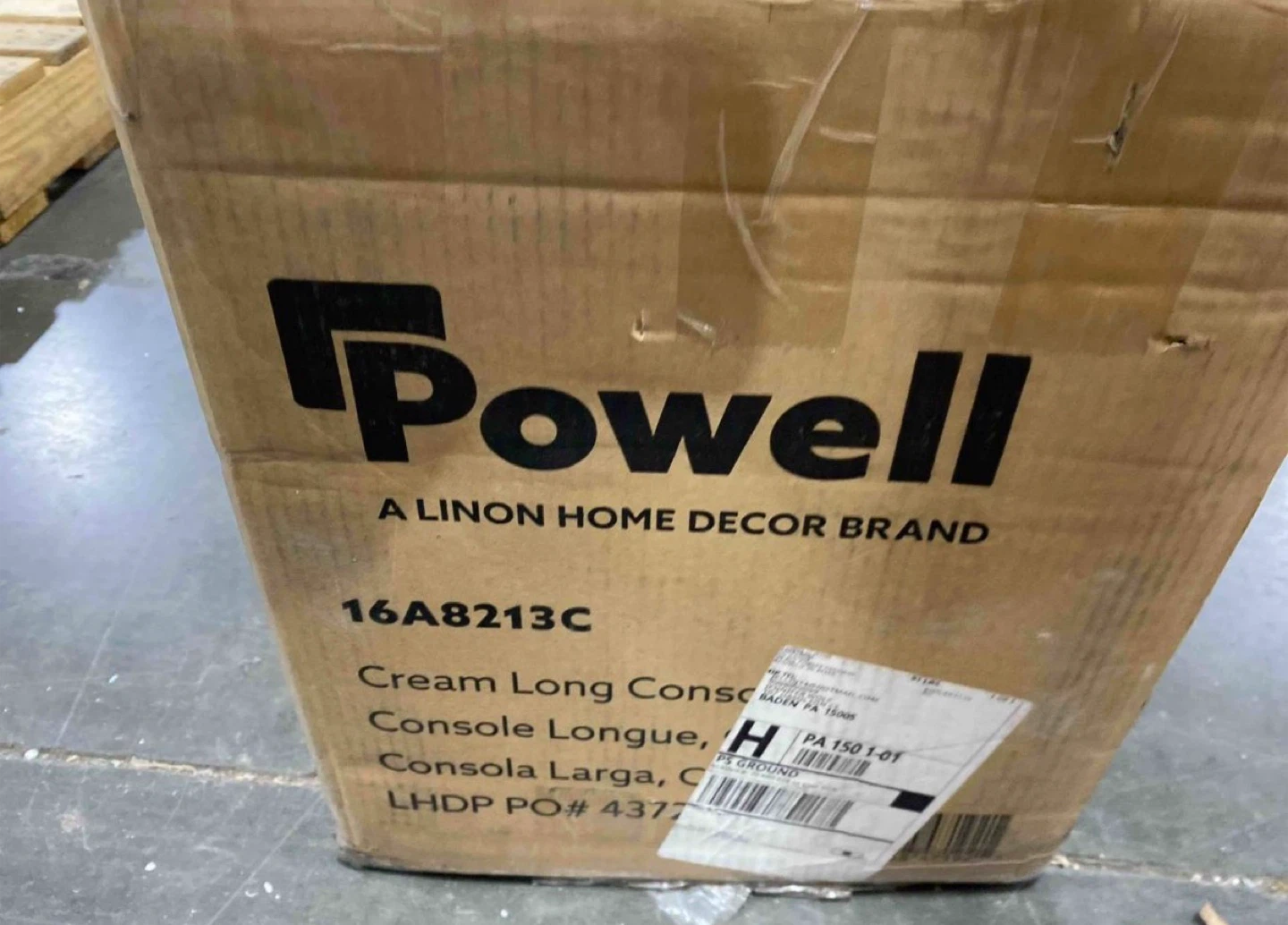 Powell Sadie Cream Long Console Table - New in Box! - photo 5