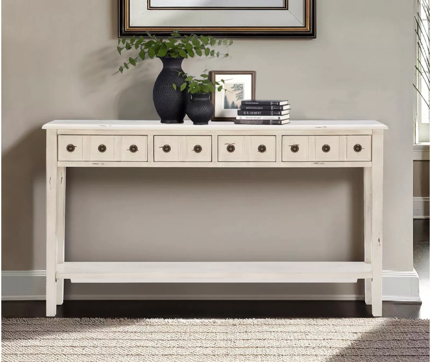 Powell Sadie Cream Long Console Table - New in Box!