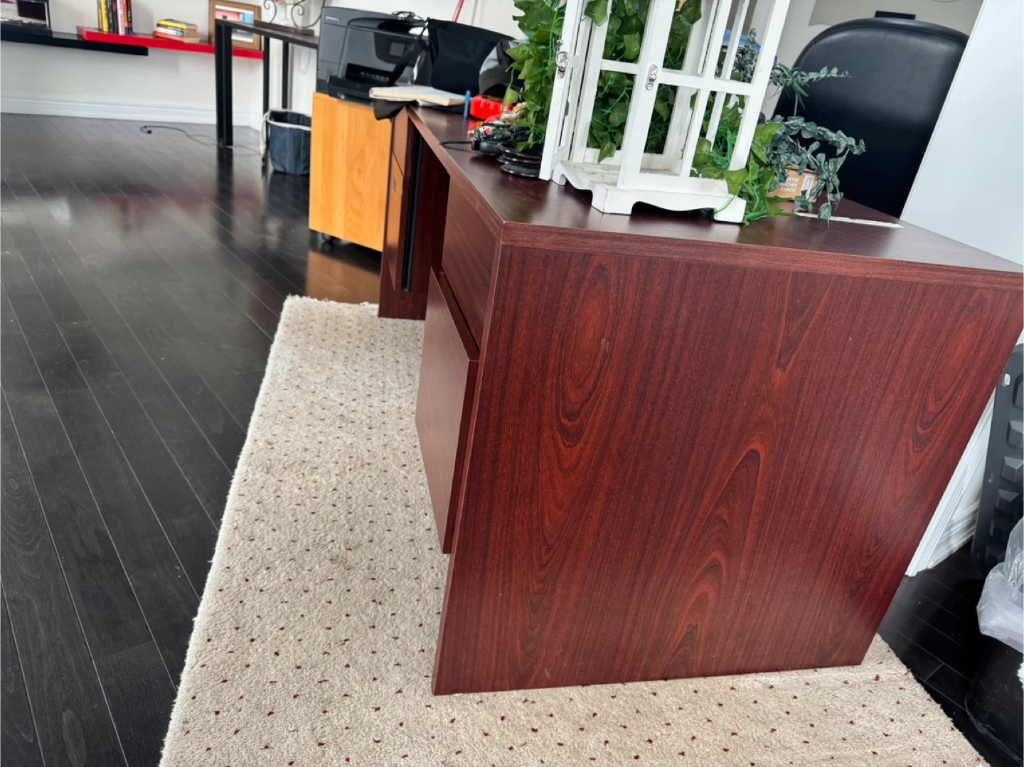 Wooden Office Desk with Drawers - photo 2