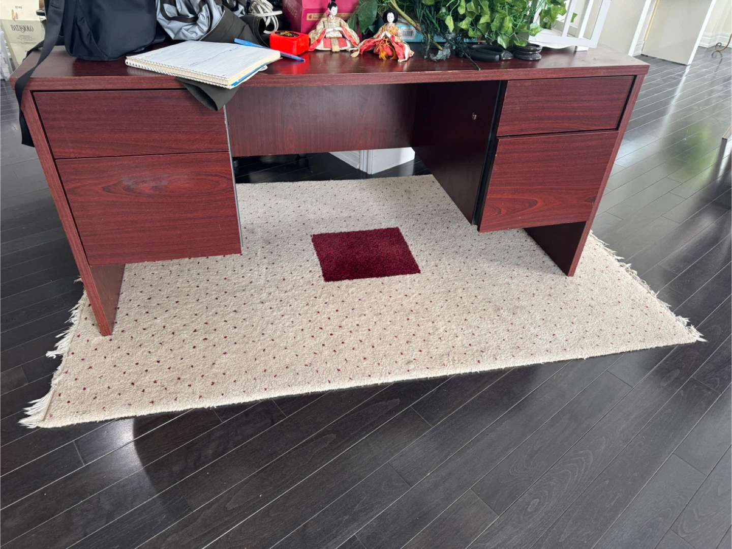 Wooden Office Desk with Drawers - photo 3