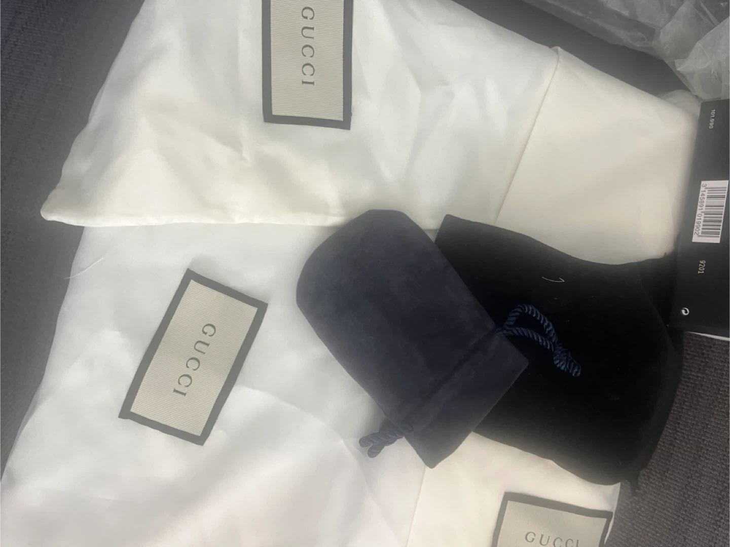 Gucci Dust Bags & Chanel Cream
