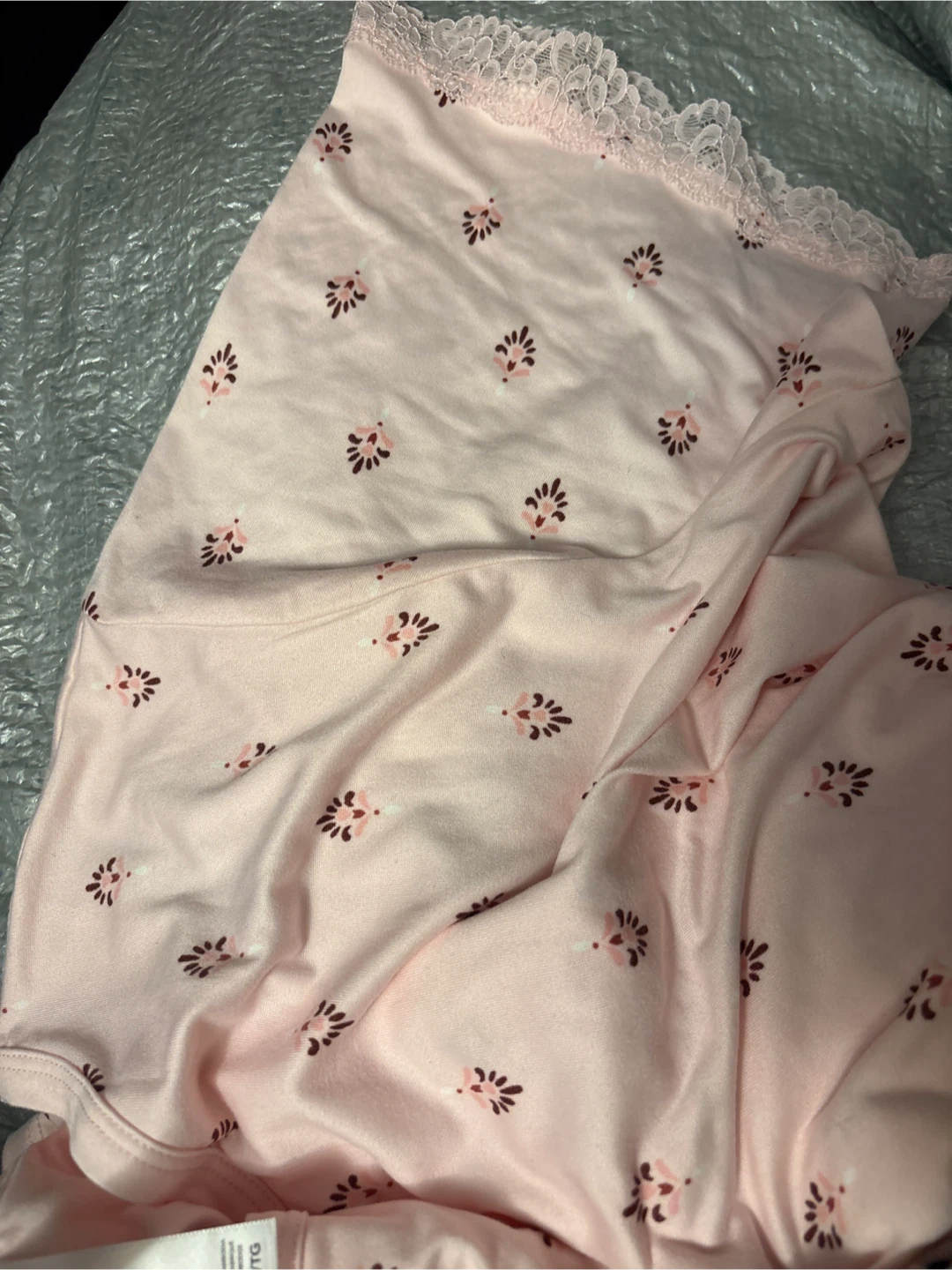NWOT 2pc Flora Nikrooz XL/TG Pink Floral dress - photo 2