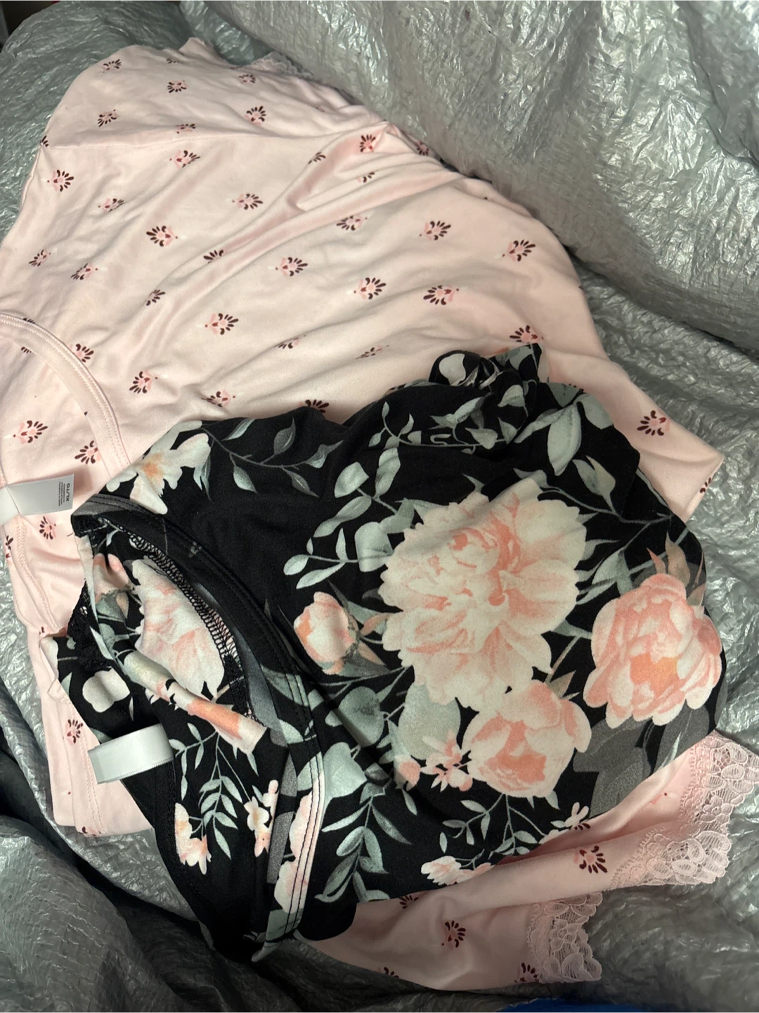 NWOT 2pc Flora Nikrooz XL/TG Pink Floral dress