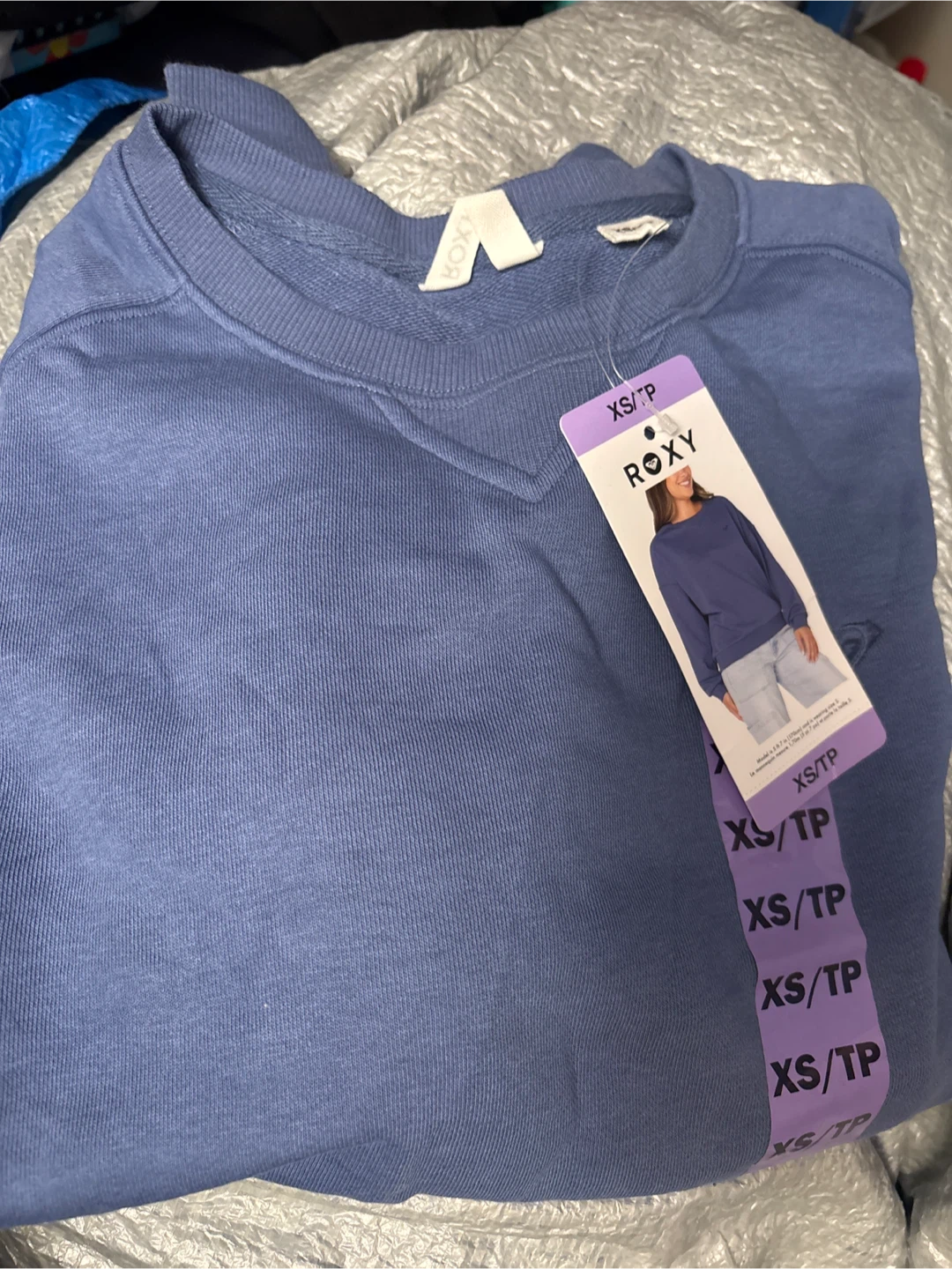 New ladies Roxy XS/TP Blue Sweatshirt