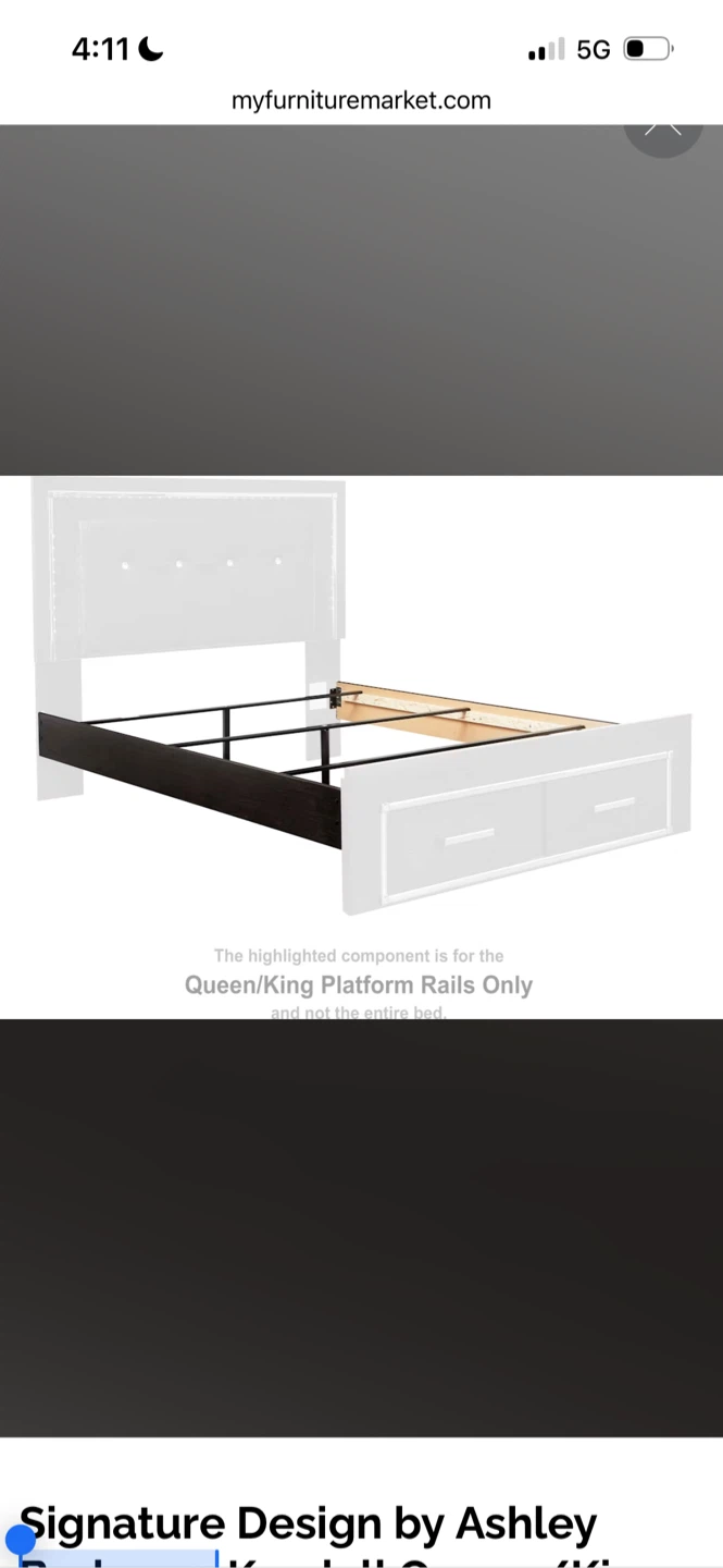 New Queen/King Wooden Bed Rails - Cherry Finish - photo 4