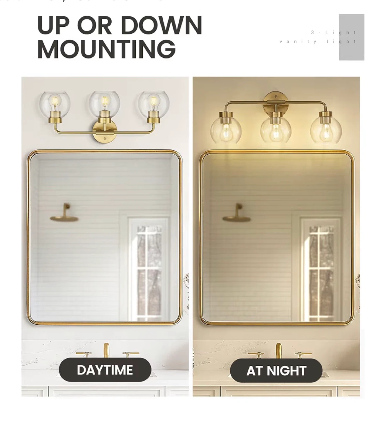 Zeyu 3-Light Vanity Light - Brushed Gold - photo 3