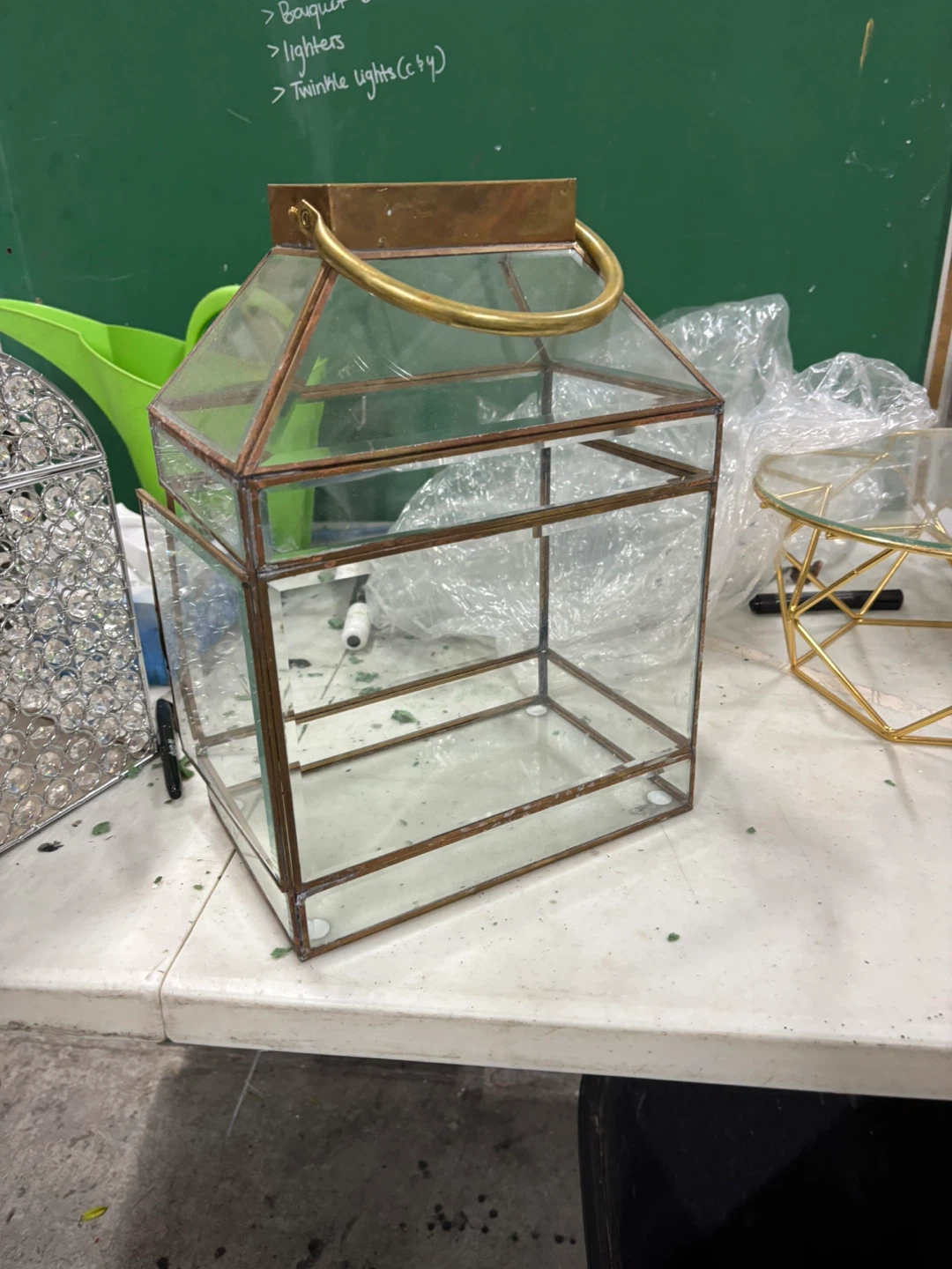 Decorative Metal & Glass Lantern - photo 2