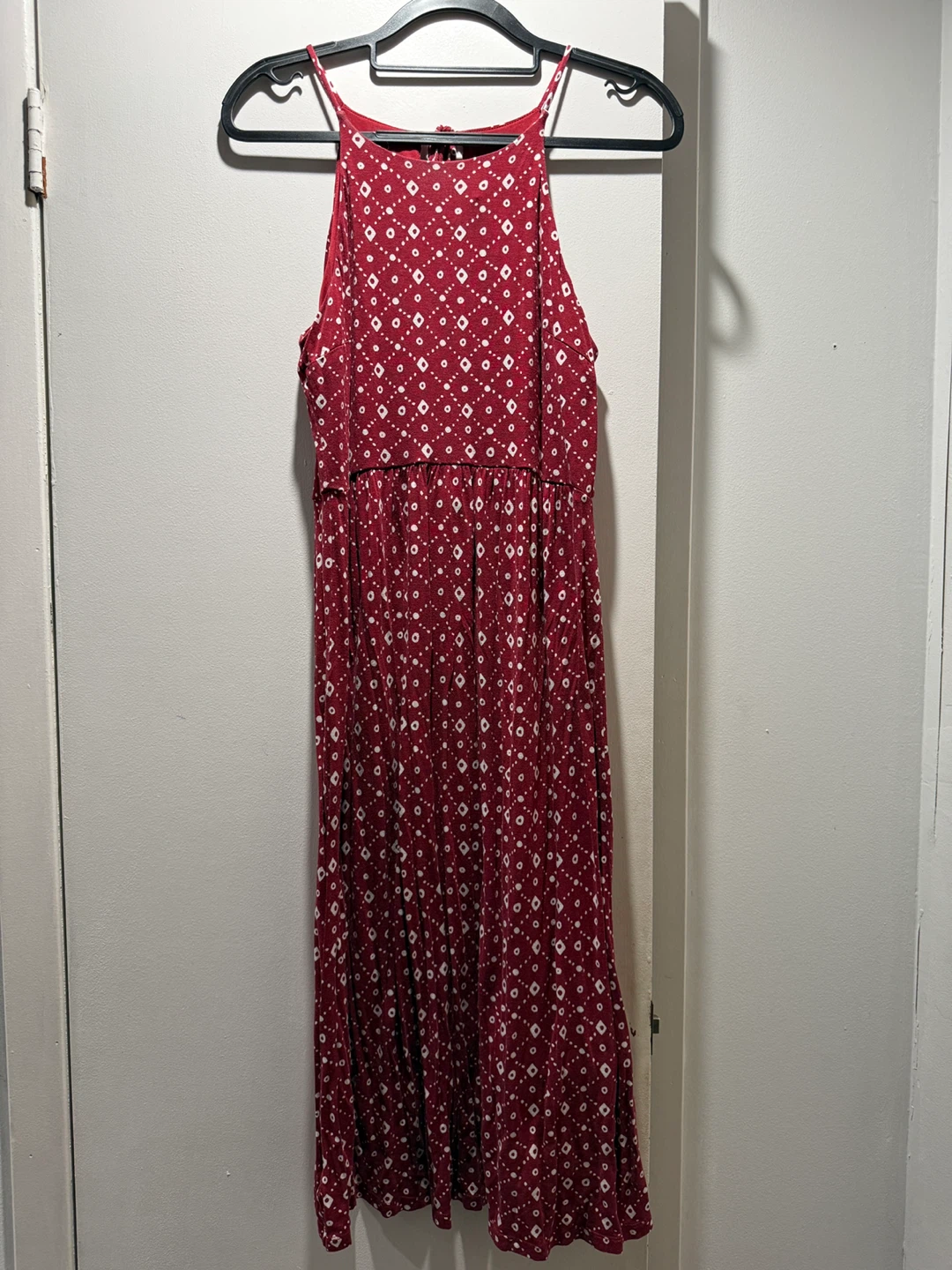 LOFT Red Patterned Dress - Size M