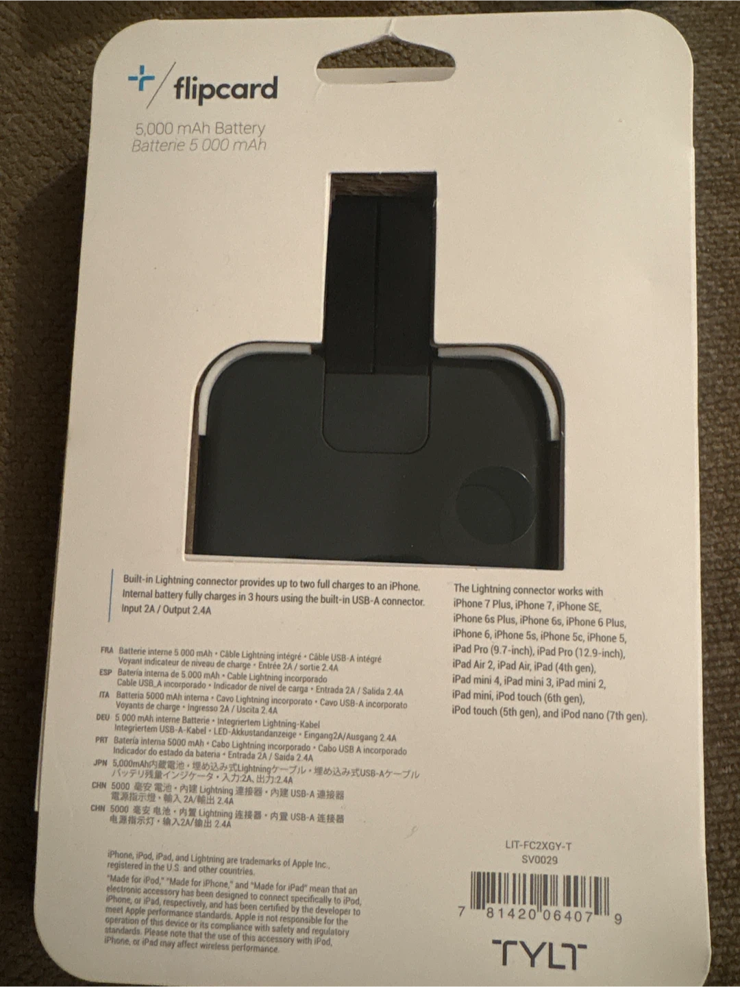 TYLT Flipcard 5,000 mAh Battery Charger - New - photo 2