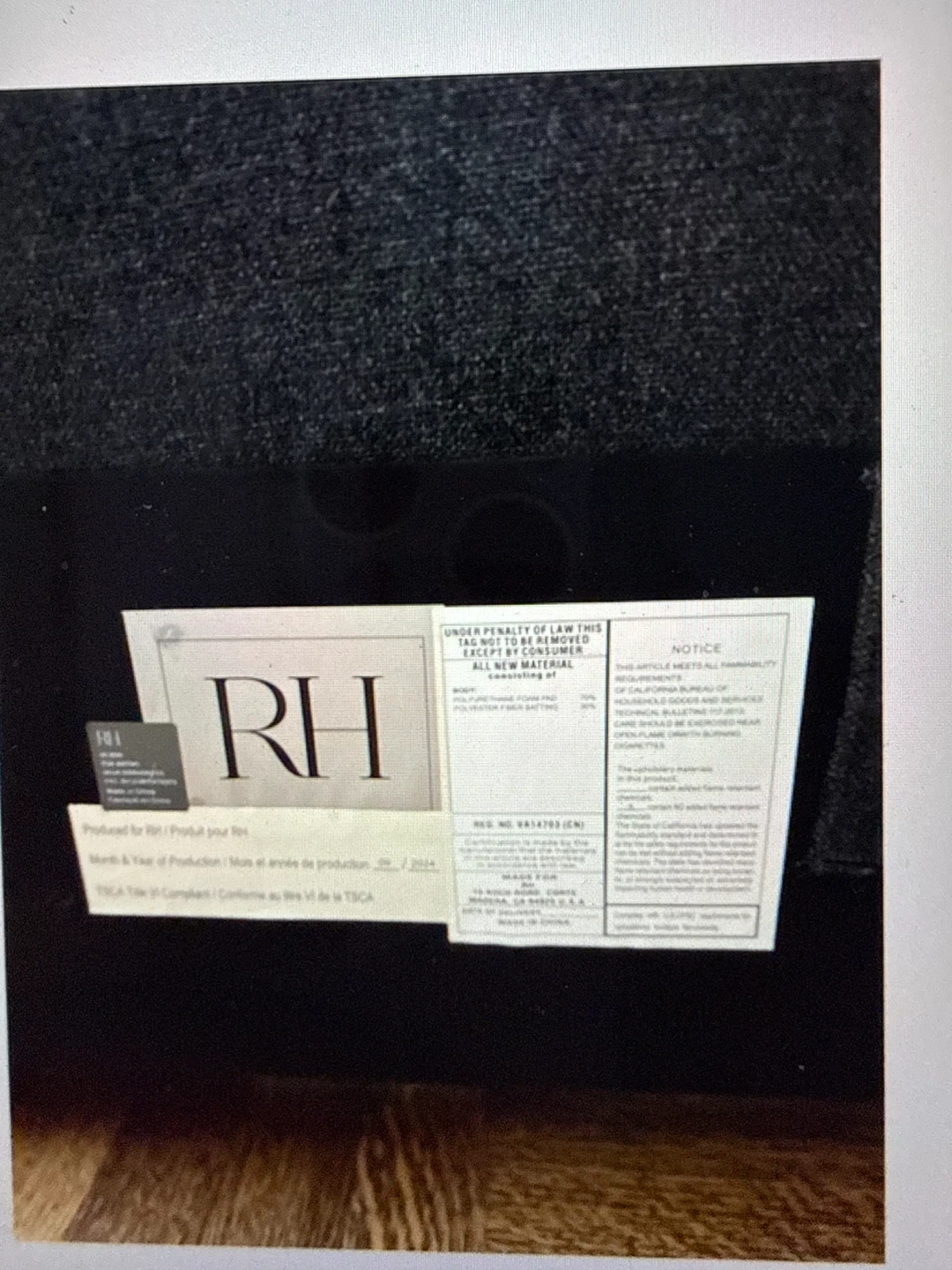 RH (Restoration Hardware) Bed Frame - photo 2