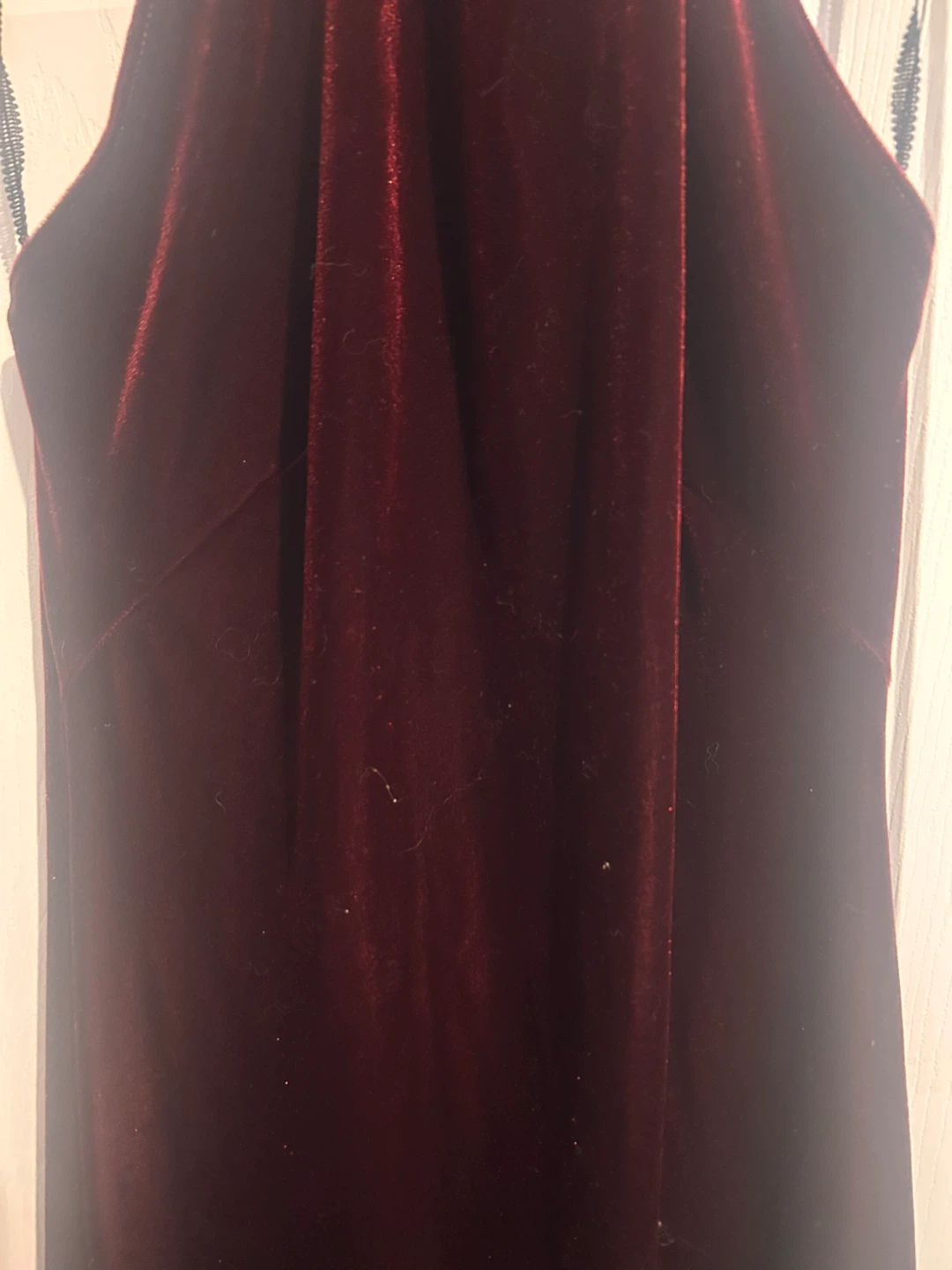 Burgundy/Red Velvet Halter Dress - photo 4