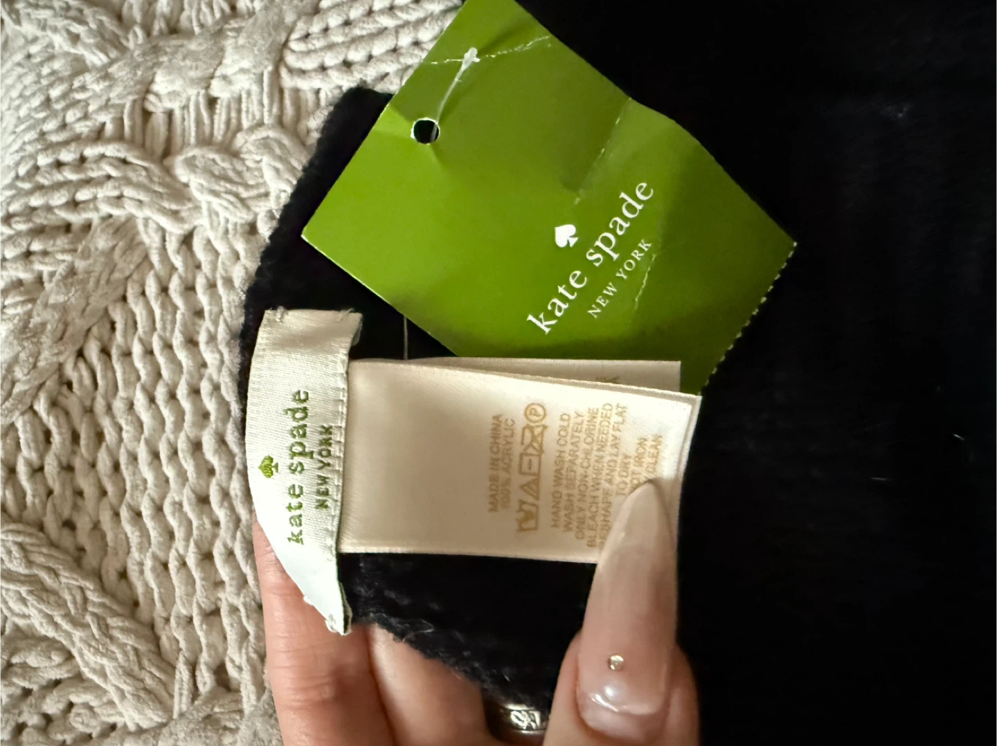 Kate Spade Black Scarf with Pockets - photo 2