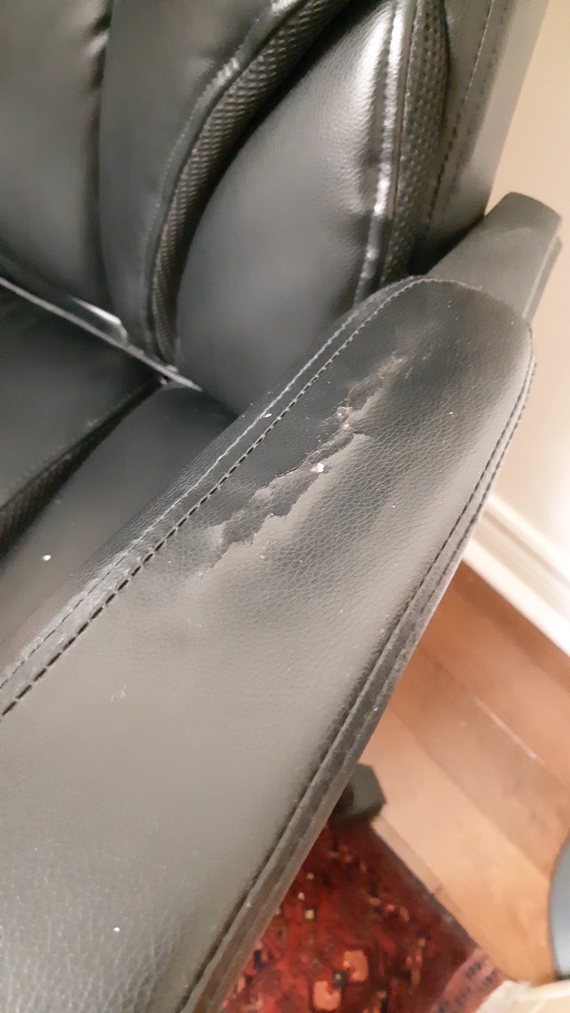 Black Leather Ergonomic Desk Chair - photo 2