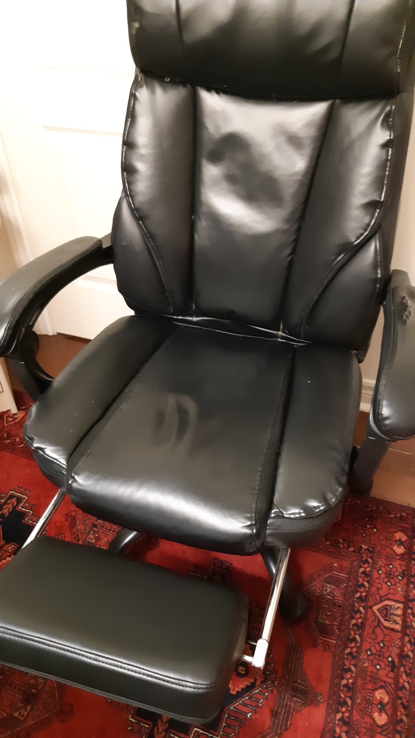 Black Leather Ergonomic Desk Chair - photo 4
