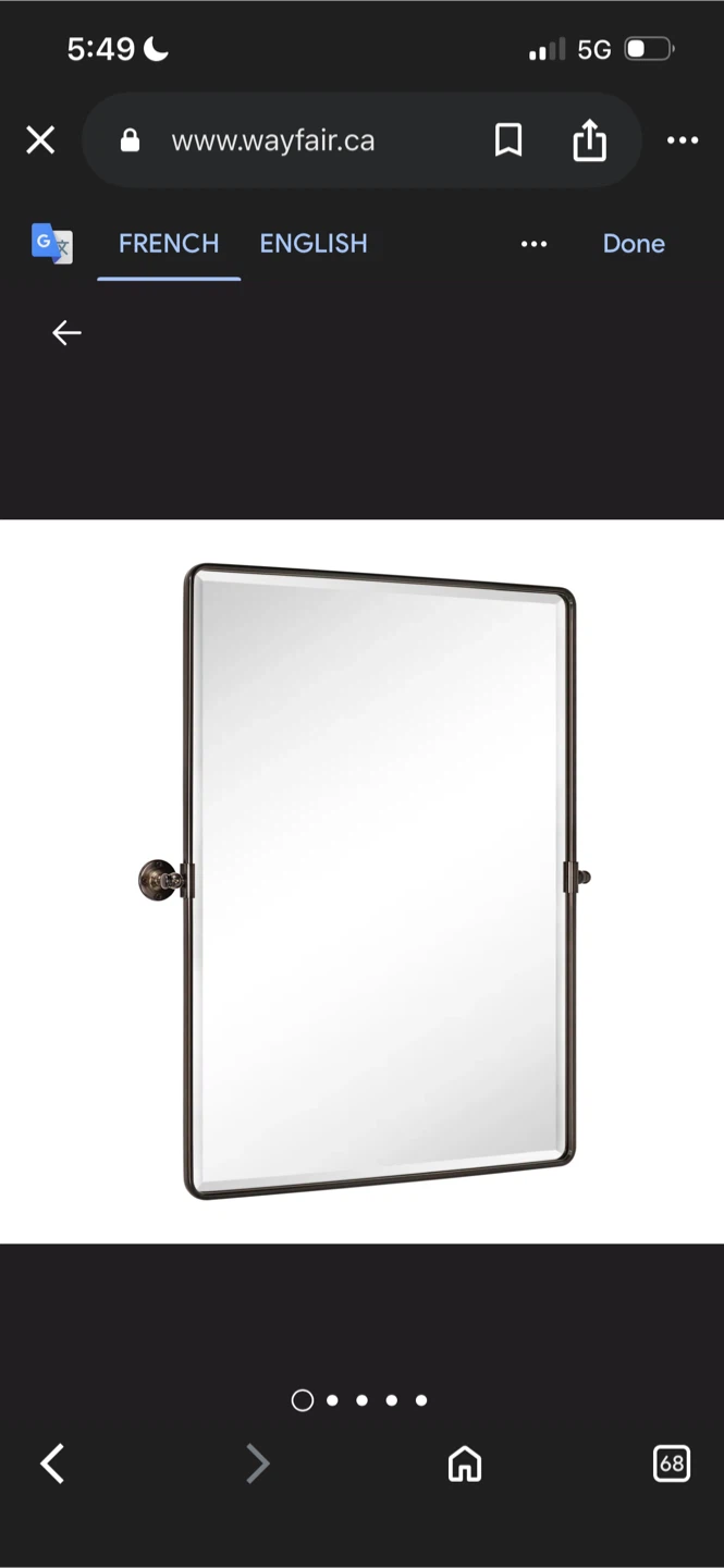 New Wayfair Tilting Bathroom Vanity Mirror - 30x40"