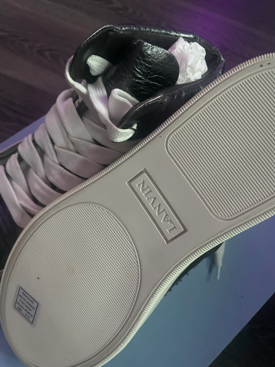 Lanvin Paris High-Top Sneakers - photo 3