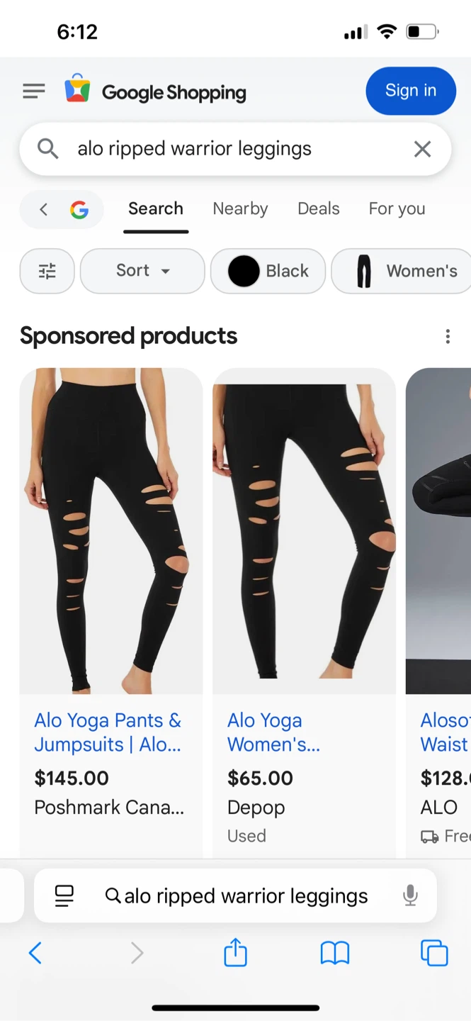 ALO Ripped Warrior Leggings - Size S - photo 4