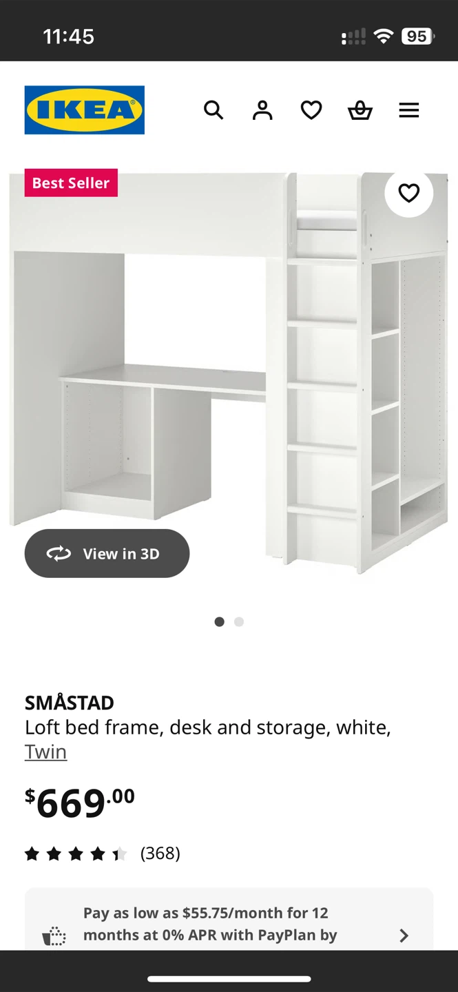 Ikea Loft Bed SMASTAD