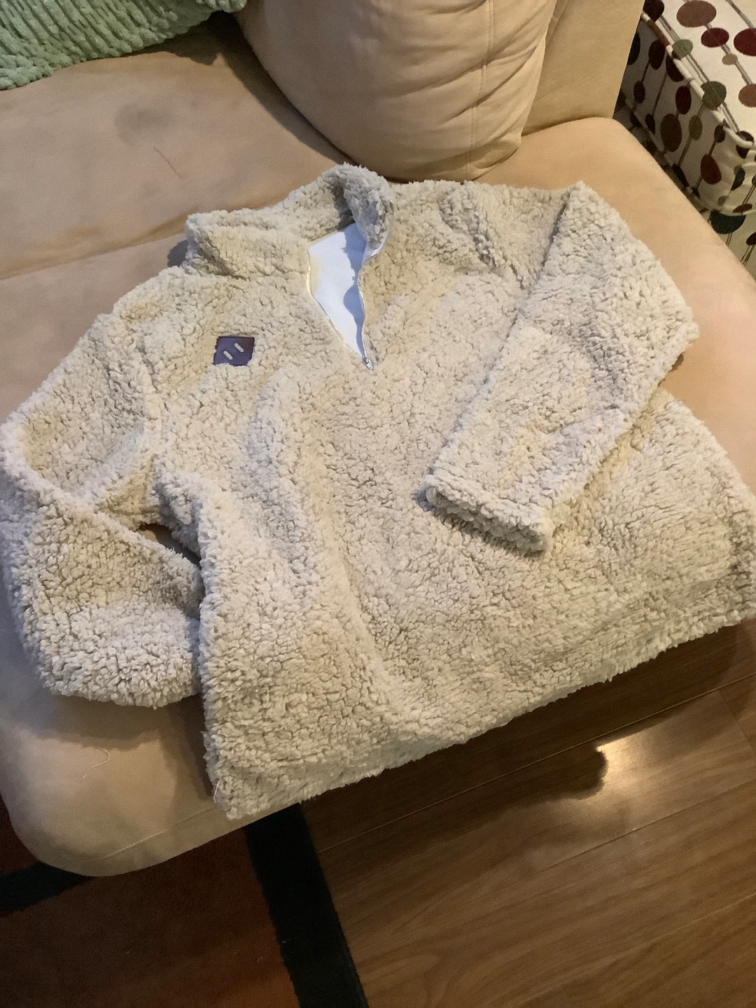 New Twitch Cream Sherpa Pullover