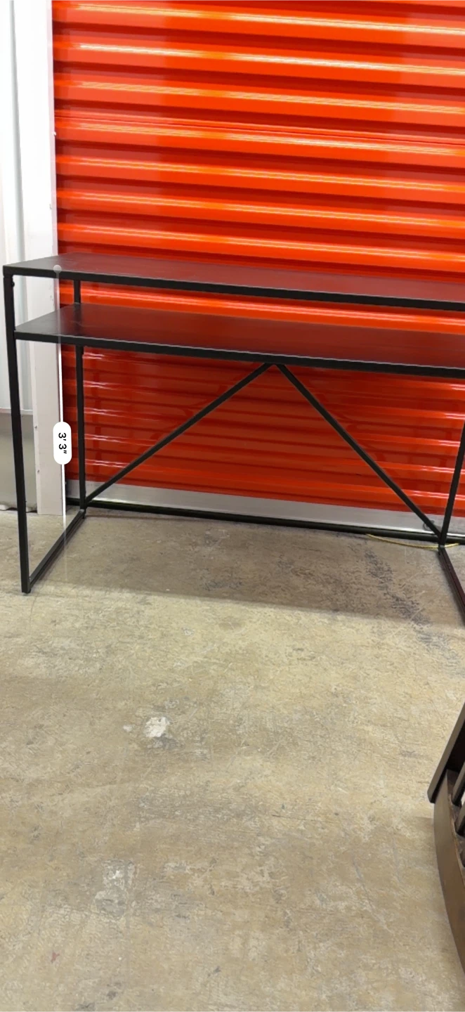 Black Metal Desk - 4'3" x 33" - photo 3