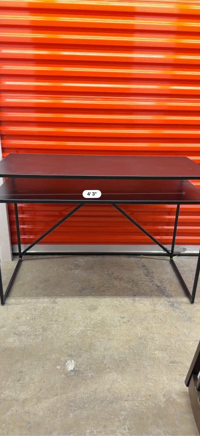 Black Metal Desk - 4'3" x 33" - photo 4