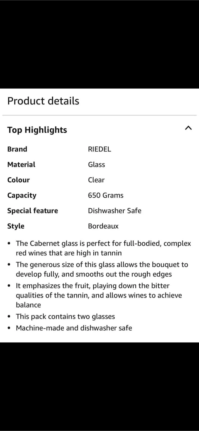 Riedel Vinum Bordeaux Wine Glasses (Set of 2) - photo 3
