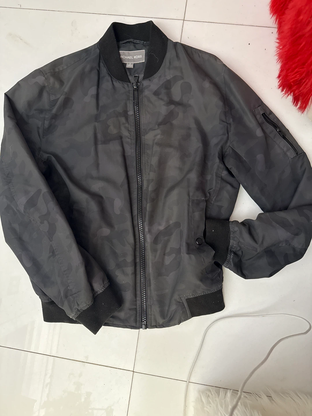 Michael Kors Camo Bomber Jacket - Size S