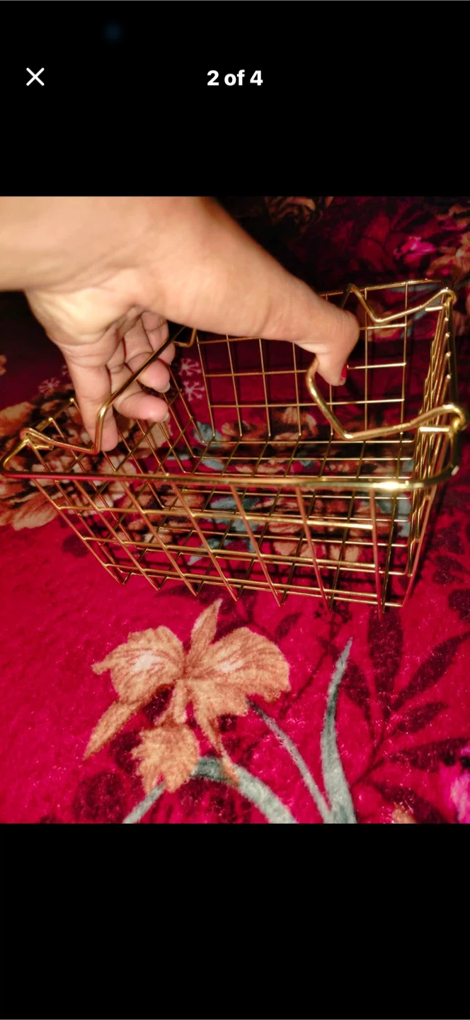 Gold Wire fruit Basket