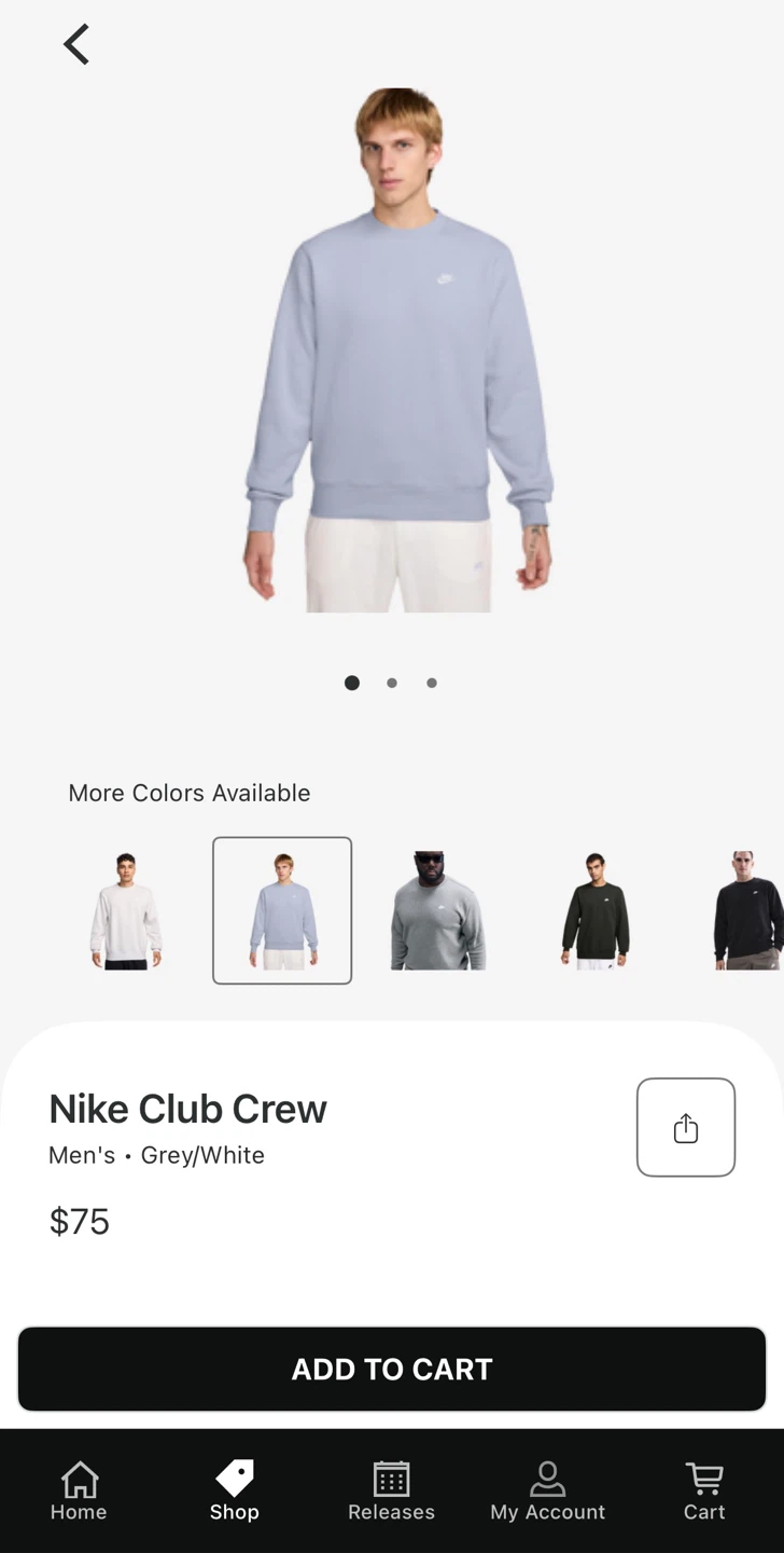 New Nike Club Crew Men's - Size M - photo 3