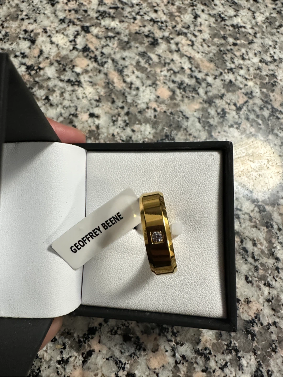 Geoffrey Beene Gold Ring - Size 10 - photo 2