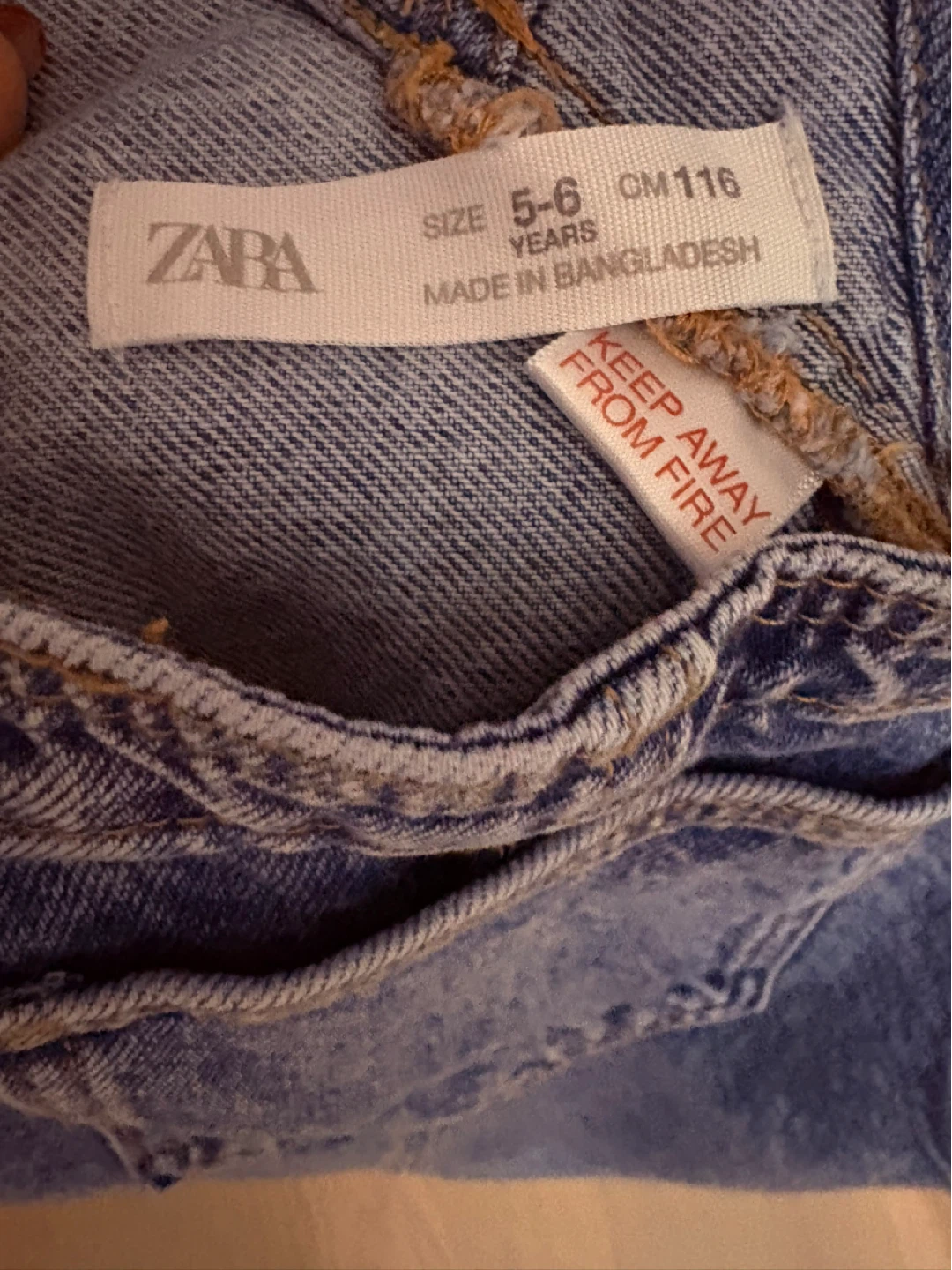 Zara Denim Pinafore Dress - Size 5-6 Years - photo 2