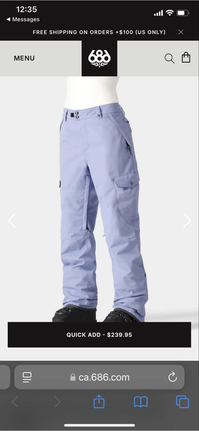 686 Women's Snowboard Pants - Size XS