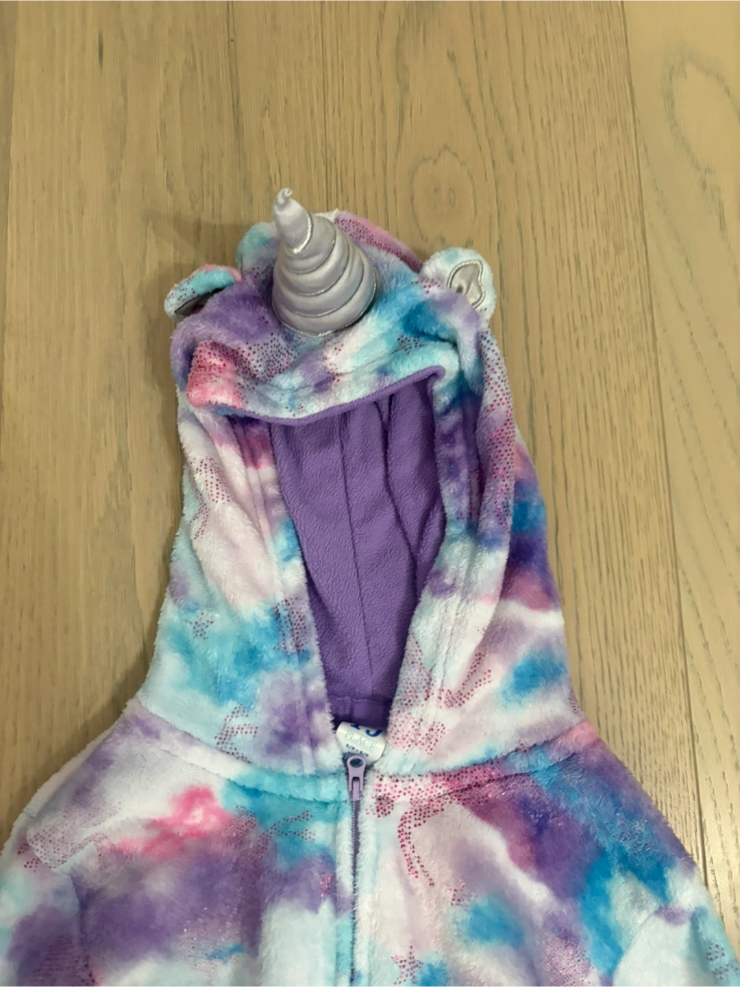Girls 5/6 Unicorn and red plaid Onesie pajamas - photo 2