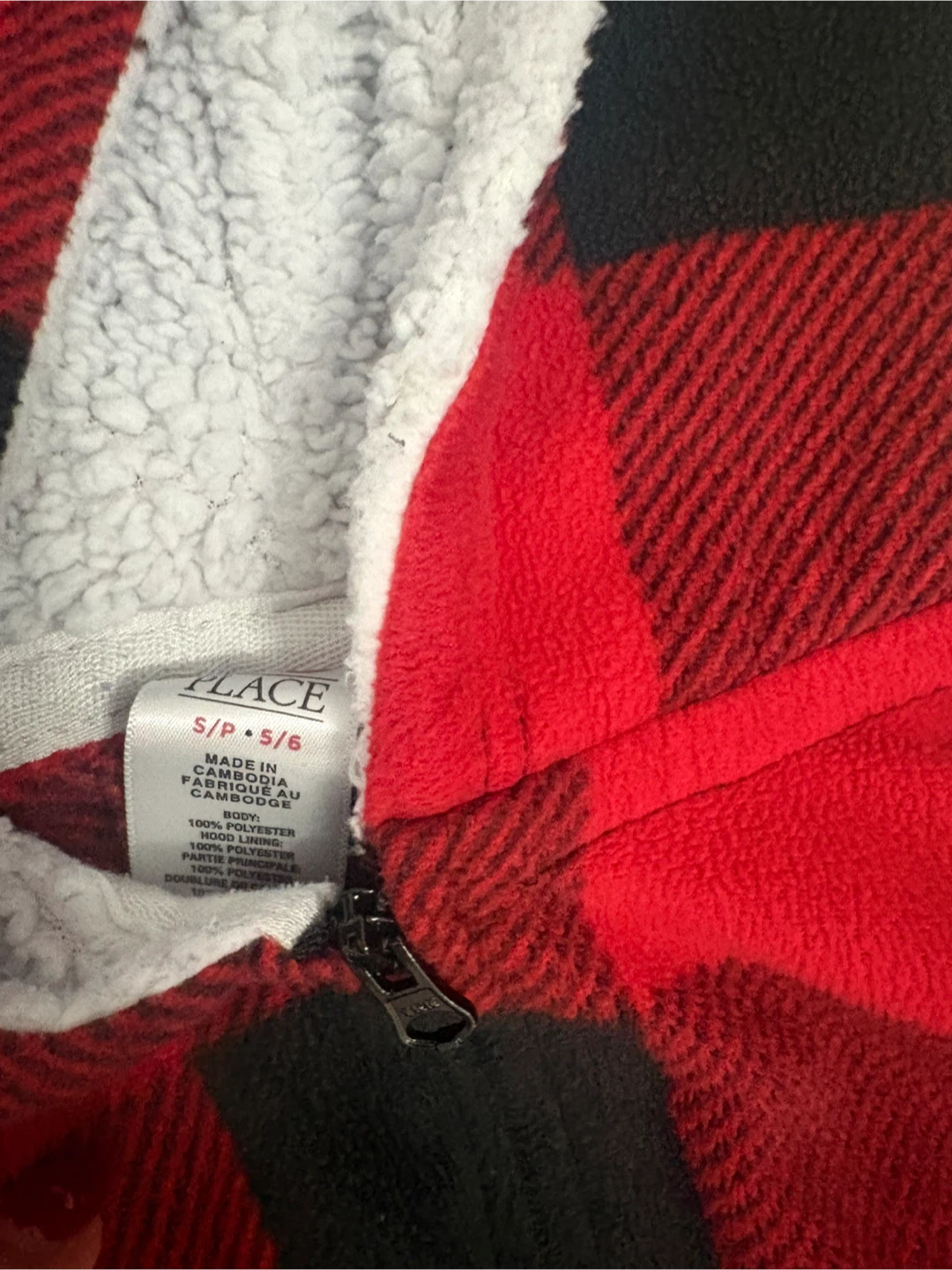 Girls 5/6 Unicorn and red plaid Onesie pajamas - photo 4