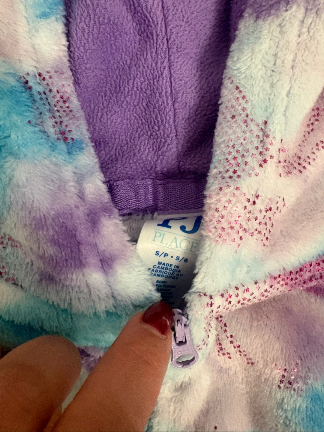 Girls 5/6 Unicorn and red plaid Onesie pajamas - photo 3