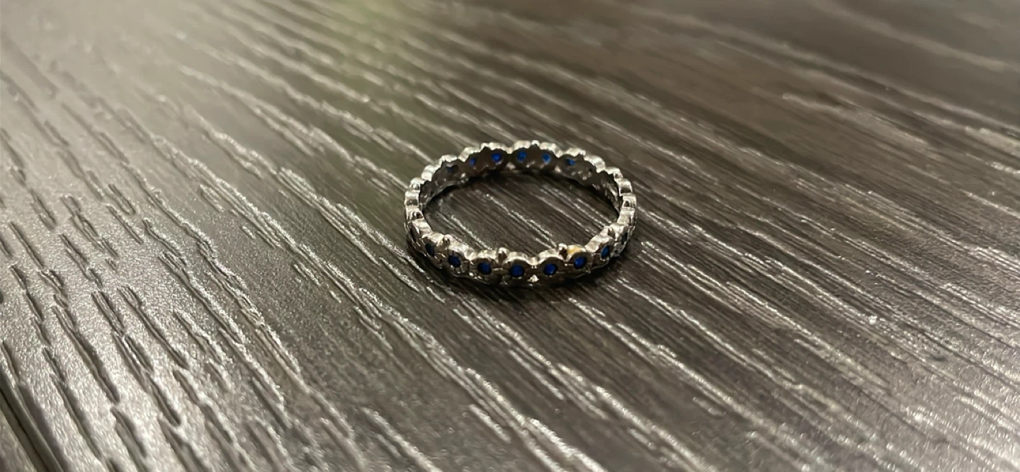 Silver Ring with Blue Stones - photo 2