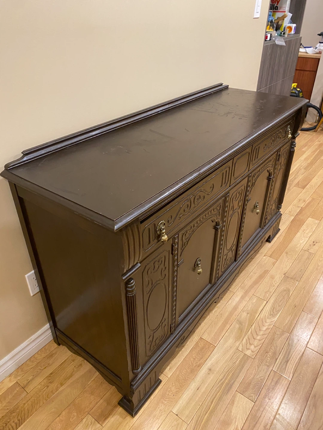 Antique Krug Bros Solid Wood Sideboard Buffet (CAN DELIVER) - photo 5
