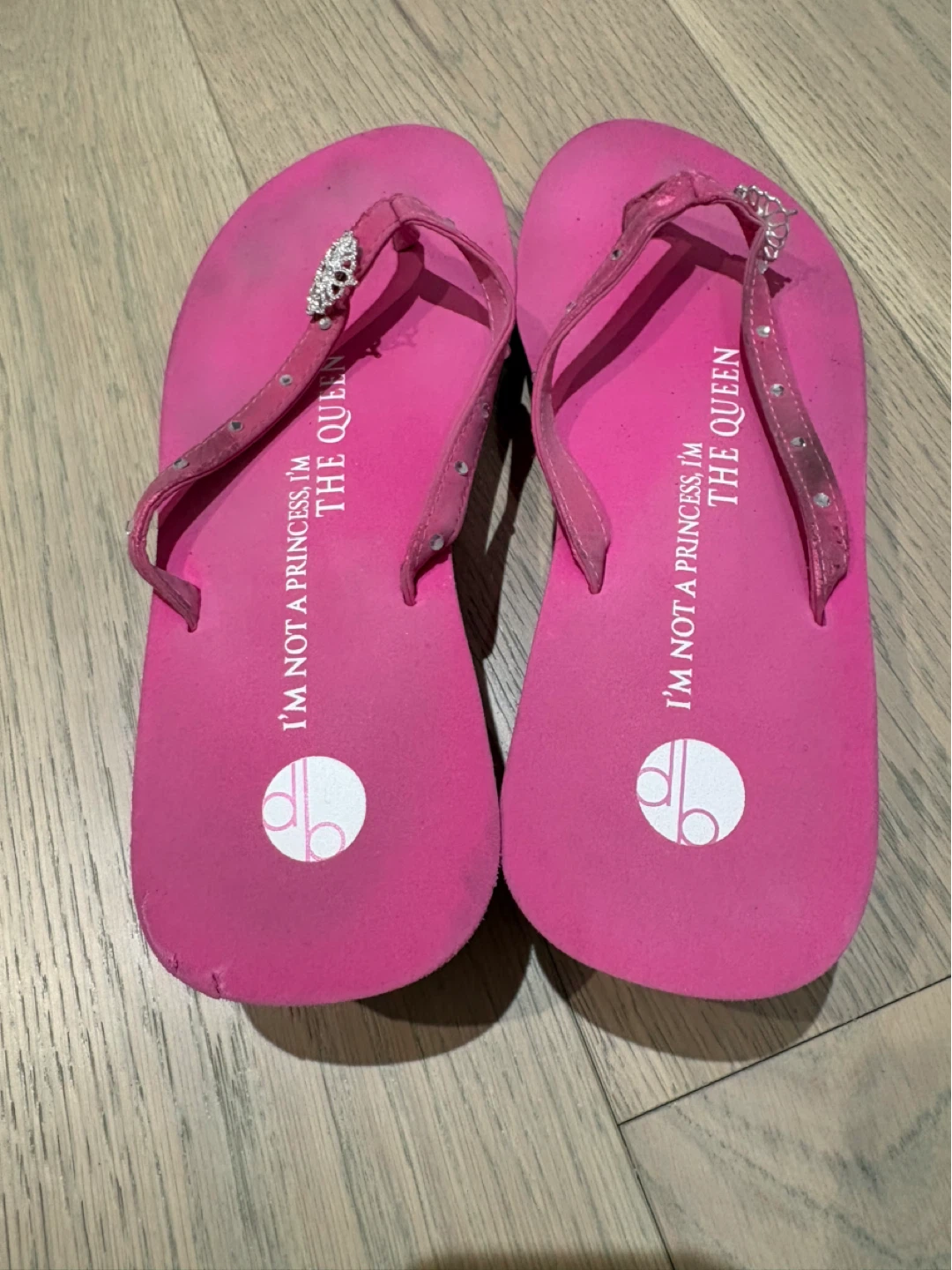 Size 10 - I'm Not a Princess, I'm The Queen Pink Flip Flops - photo 3