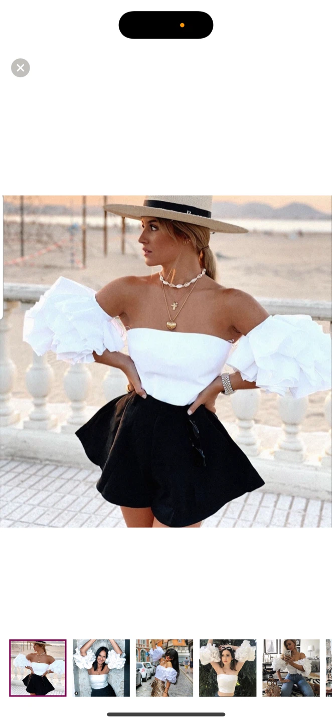 Zara White Top Size S