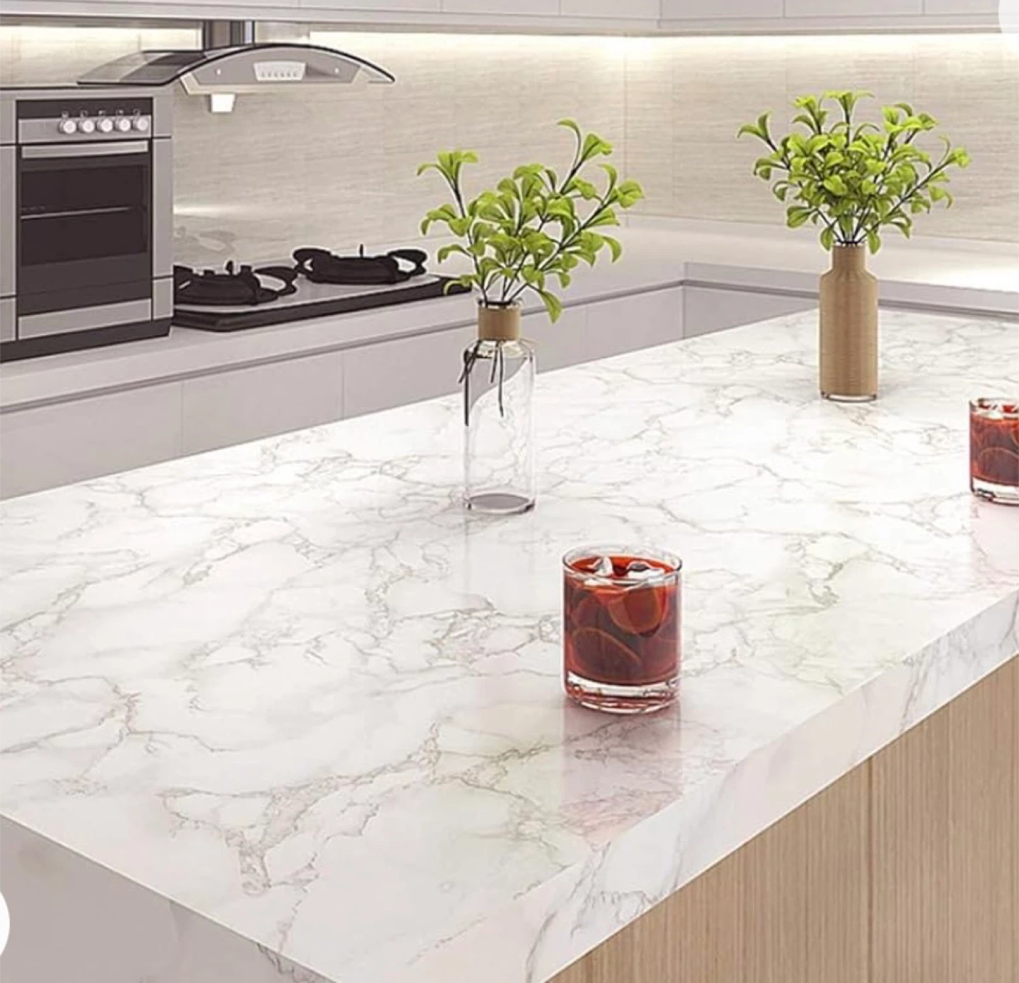 Marble /Granite Pattern Black or White Wallpaper Rolls - photo 4