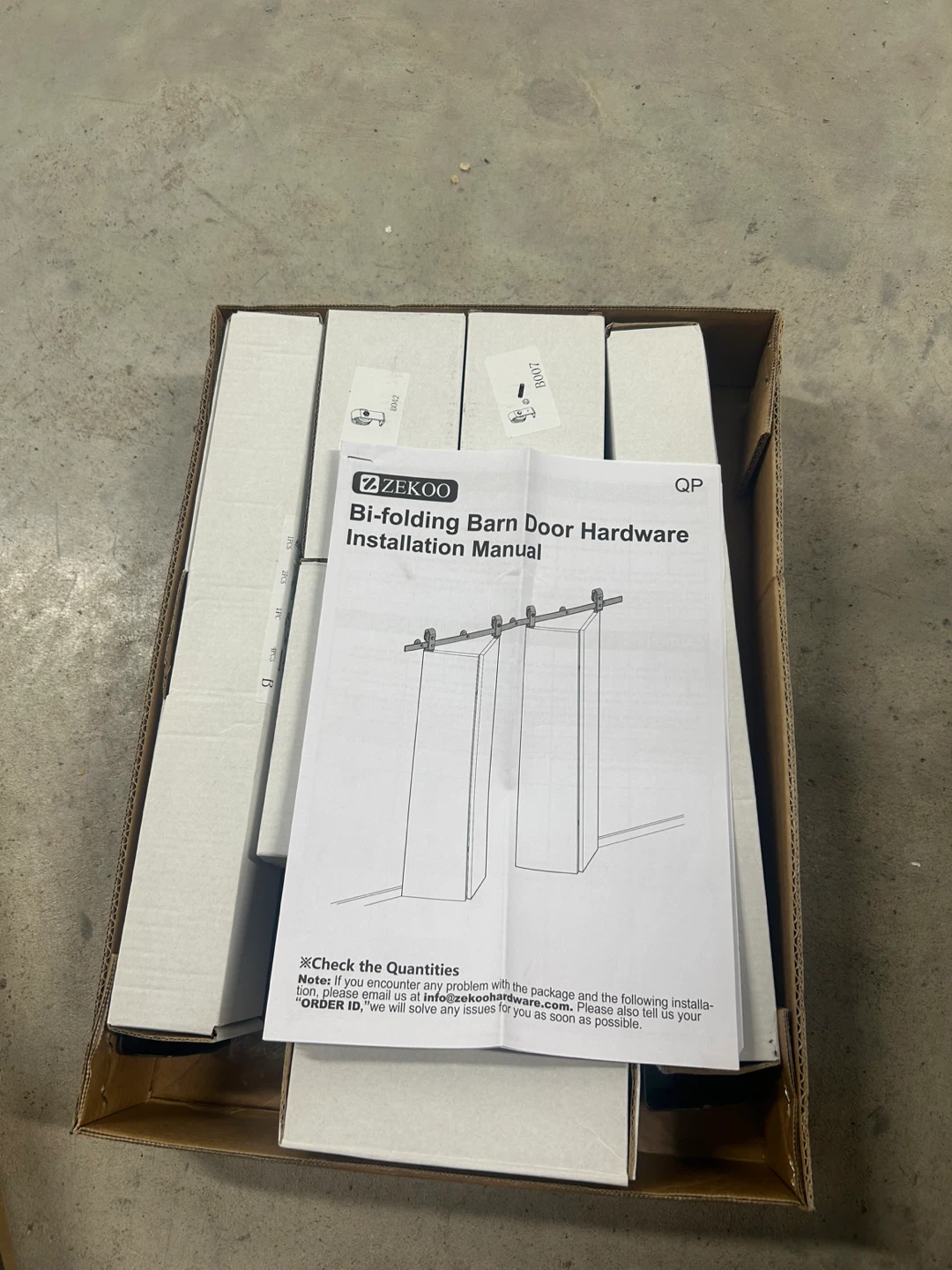 ZEKOO Bi-folding Barn Door Hardware Kit - photo 3