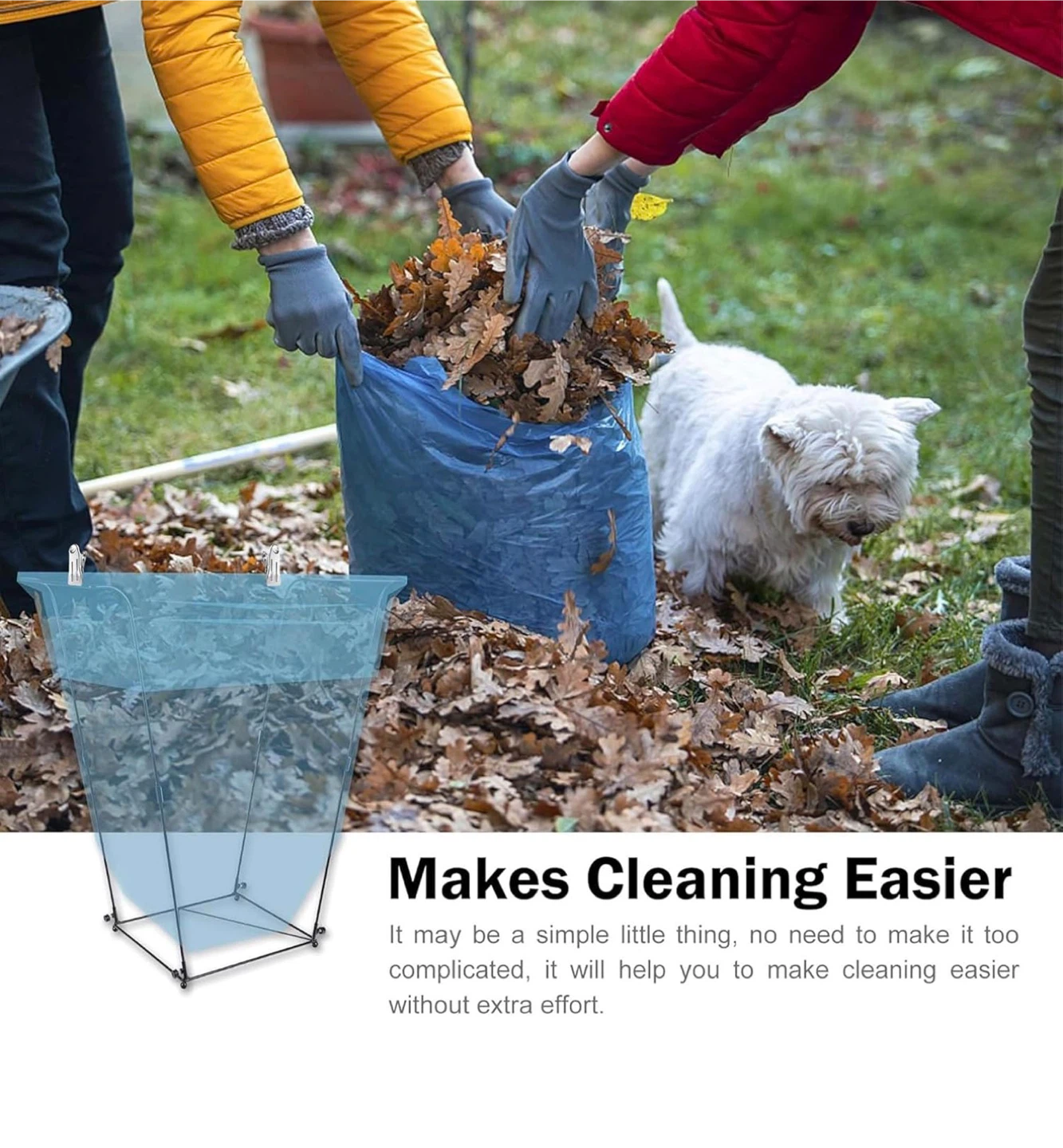 Portable Leaf Bag Trash Can Holder - photo 3