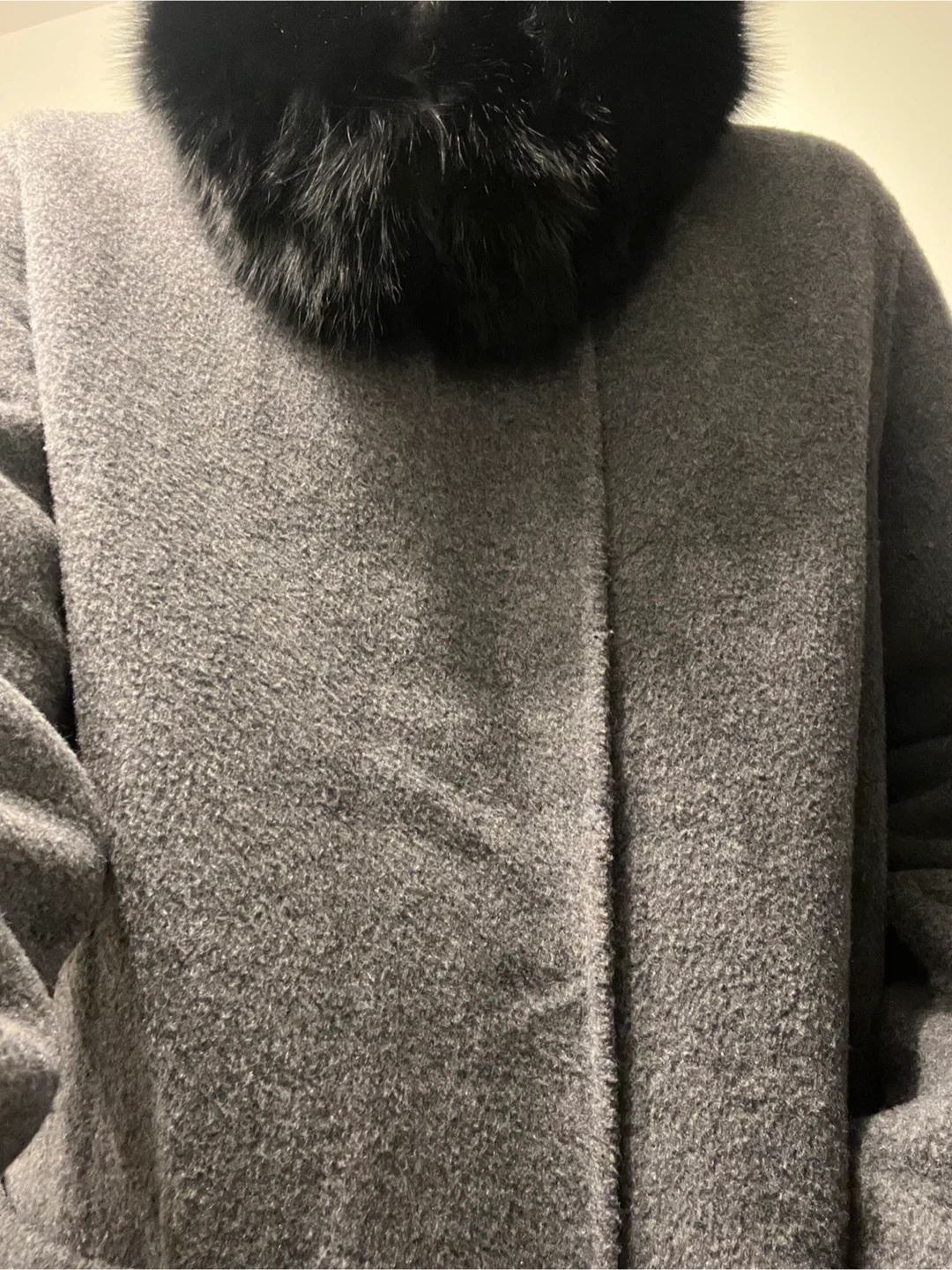 Grey Wool Blend Long Coat - photo 3