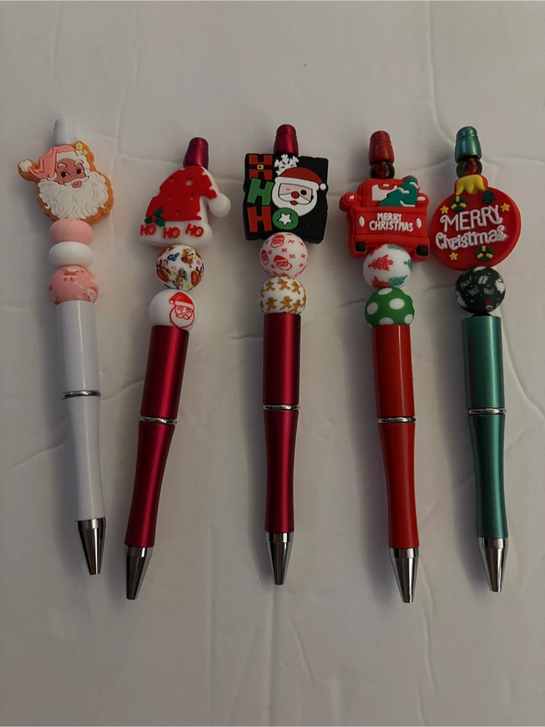 Handmade Christmas Beaded Pens