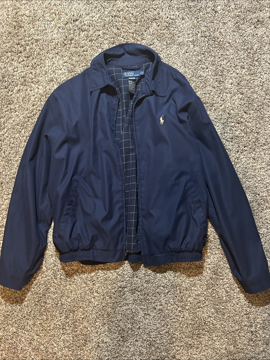 Polo Ralph Lauren Navy Blue Jacket - Size L/G