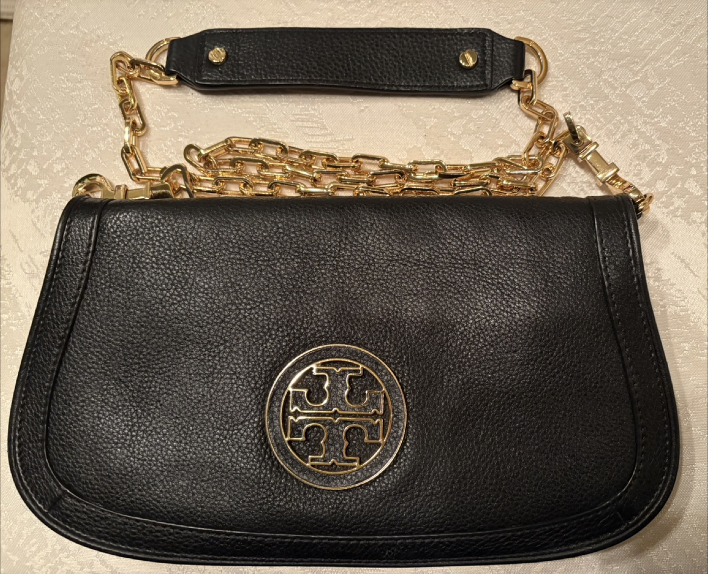 Tory Burch Black Leather Shoulder Bag