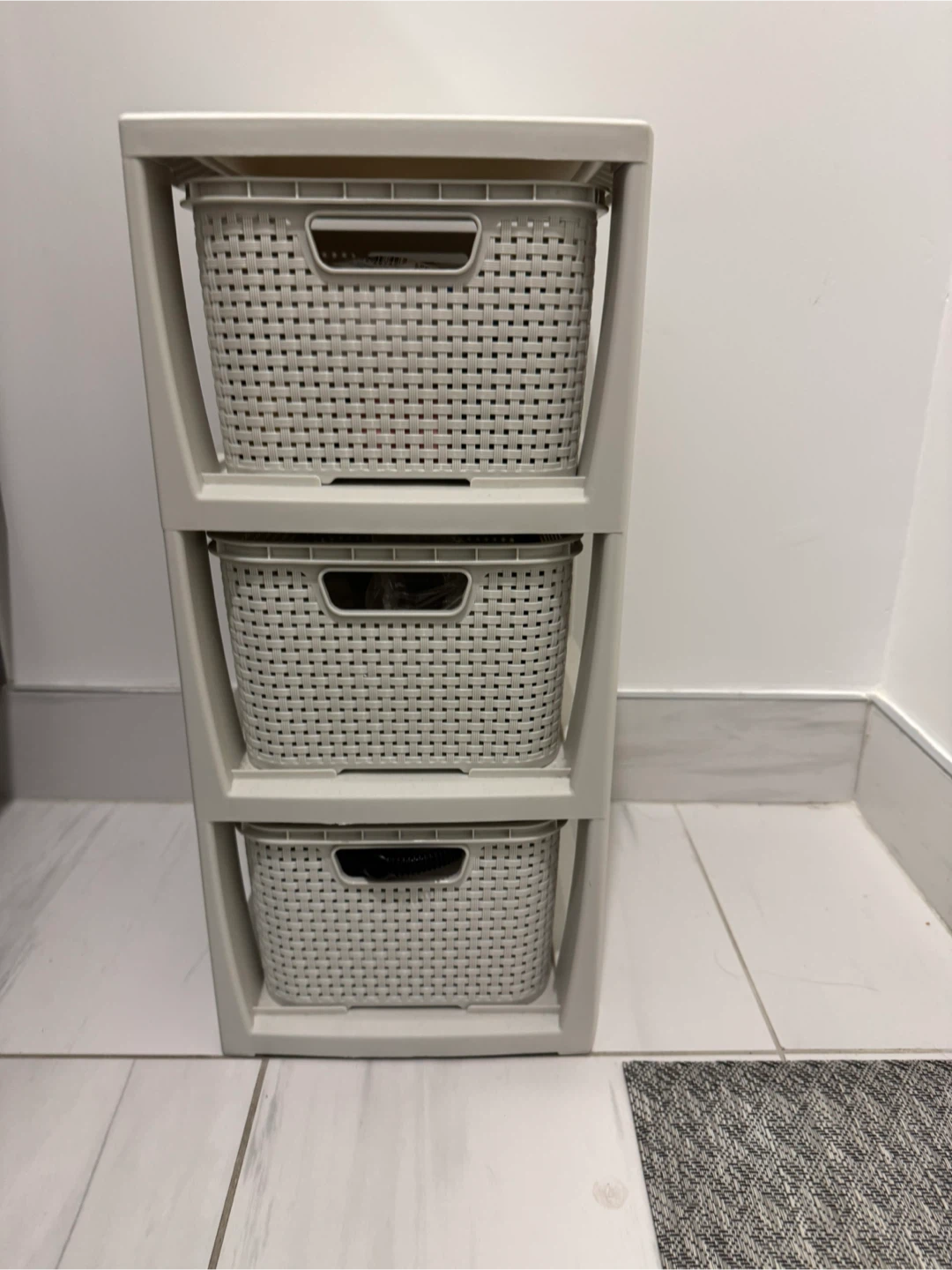 3-Tier Plastic Storage Drawer Unit